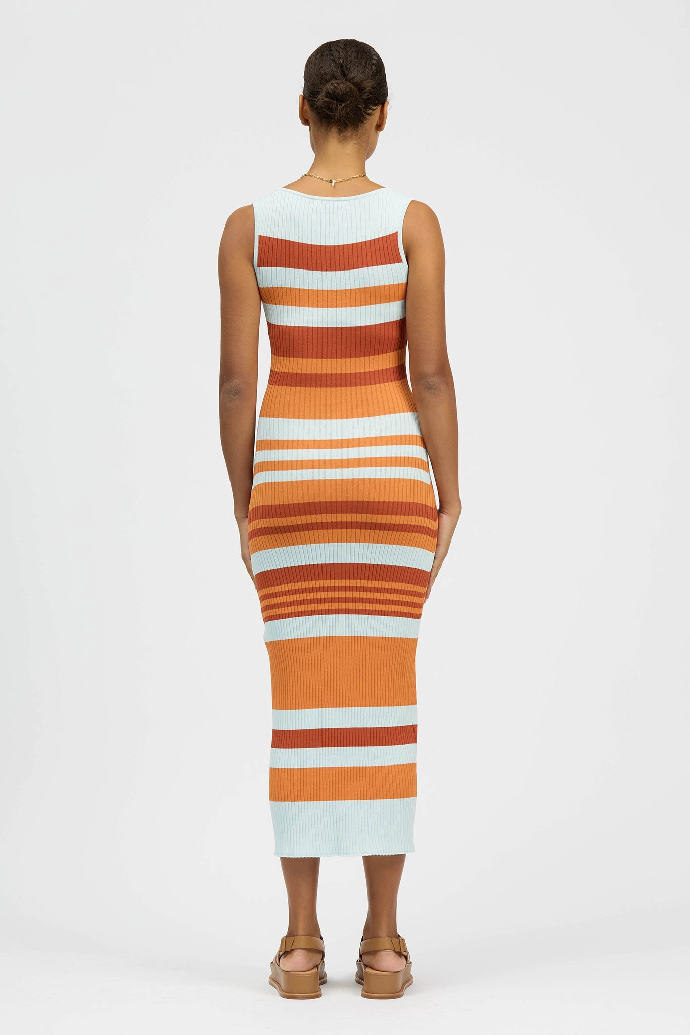 Frenja Dress Ice Blue/Rust/Orange Magic Day