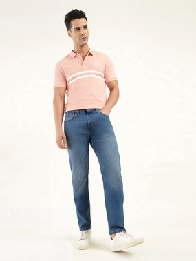 Men's 512 Indigo Slim Tapered Fit Mid Rise Jeans Double Stitched Seams