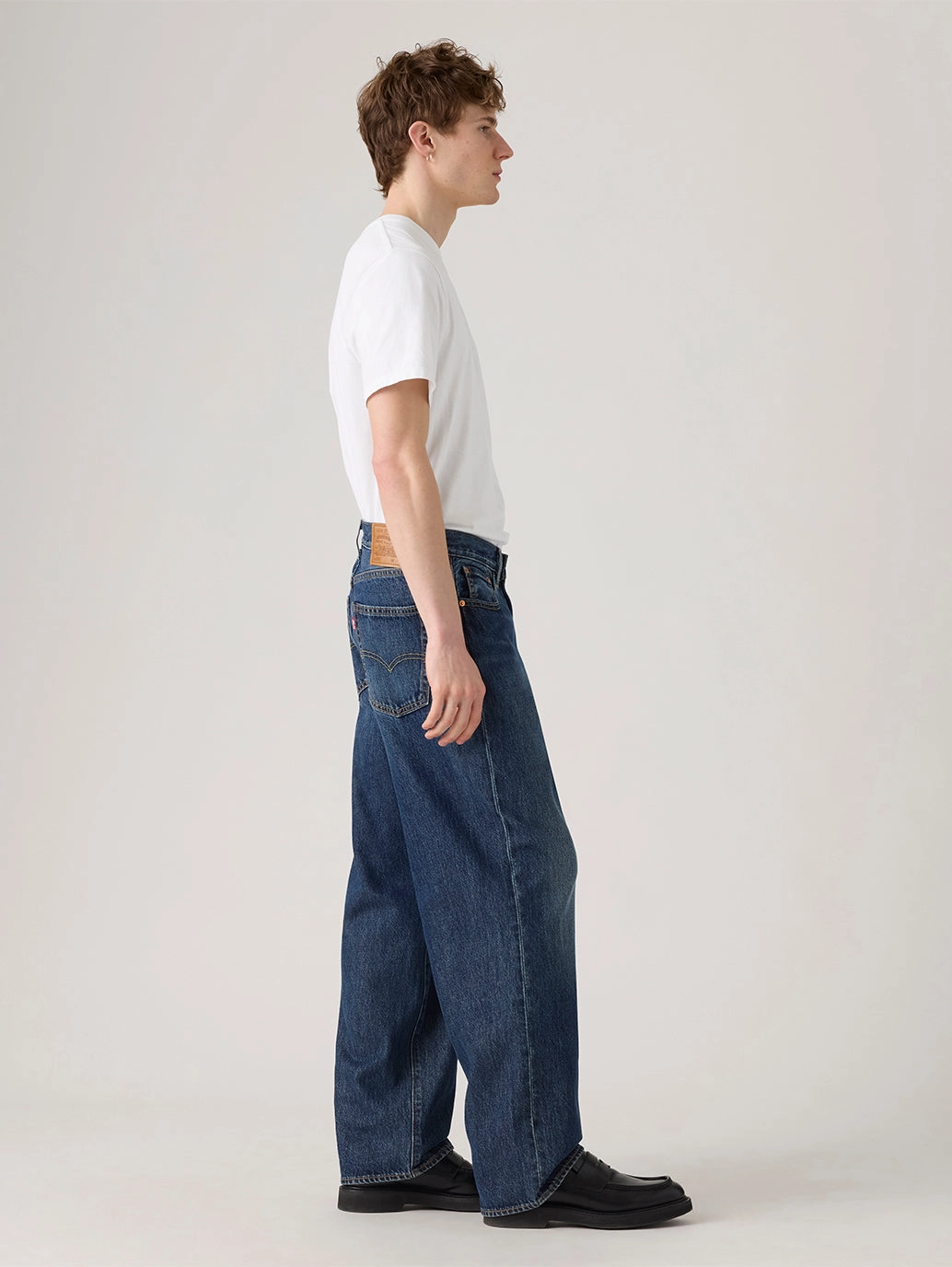 Men's 578 Dark Indigo Loose Fit Mid Rise Jeans Fresh Attire Athlete Fit Holiday Vibes