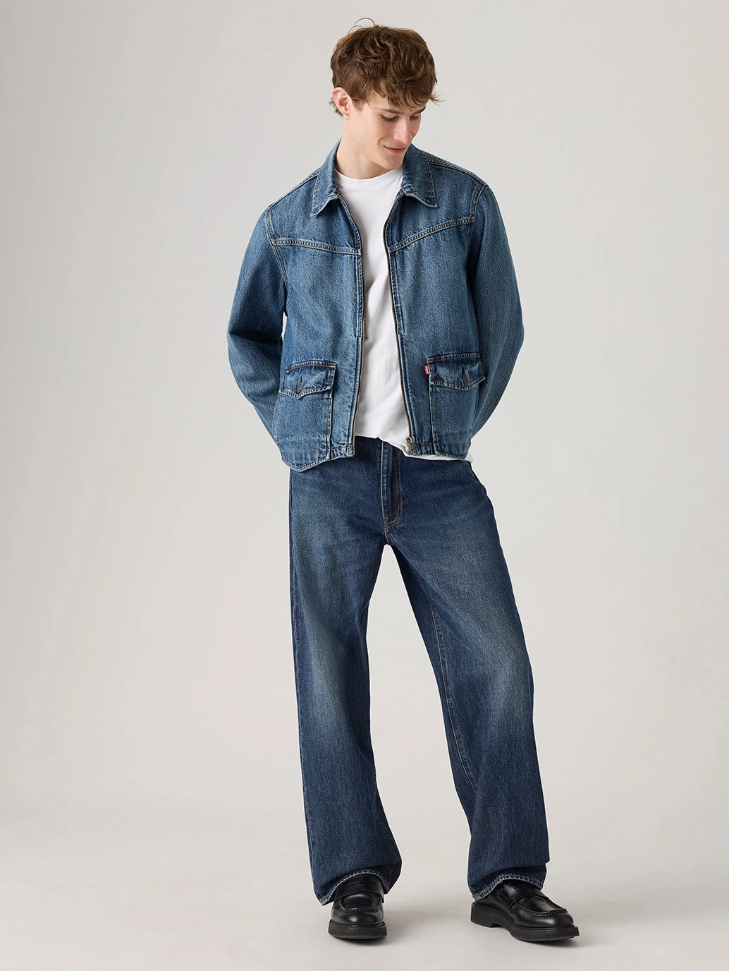 Men's 578 Dark Indigo Loose Fit Mid Rise Jeans Comfortable Design Look fresh feel