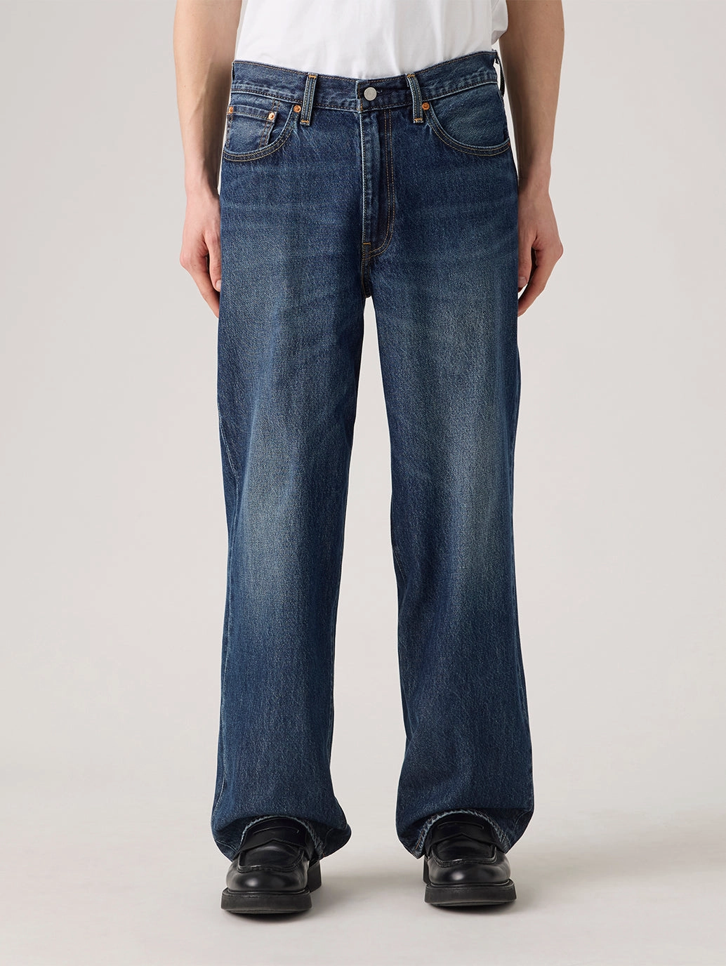 Calm Aesthetic Men's 578 Dark Indigo Loose Fit Mid Rise Jeans