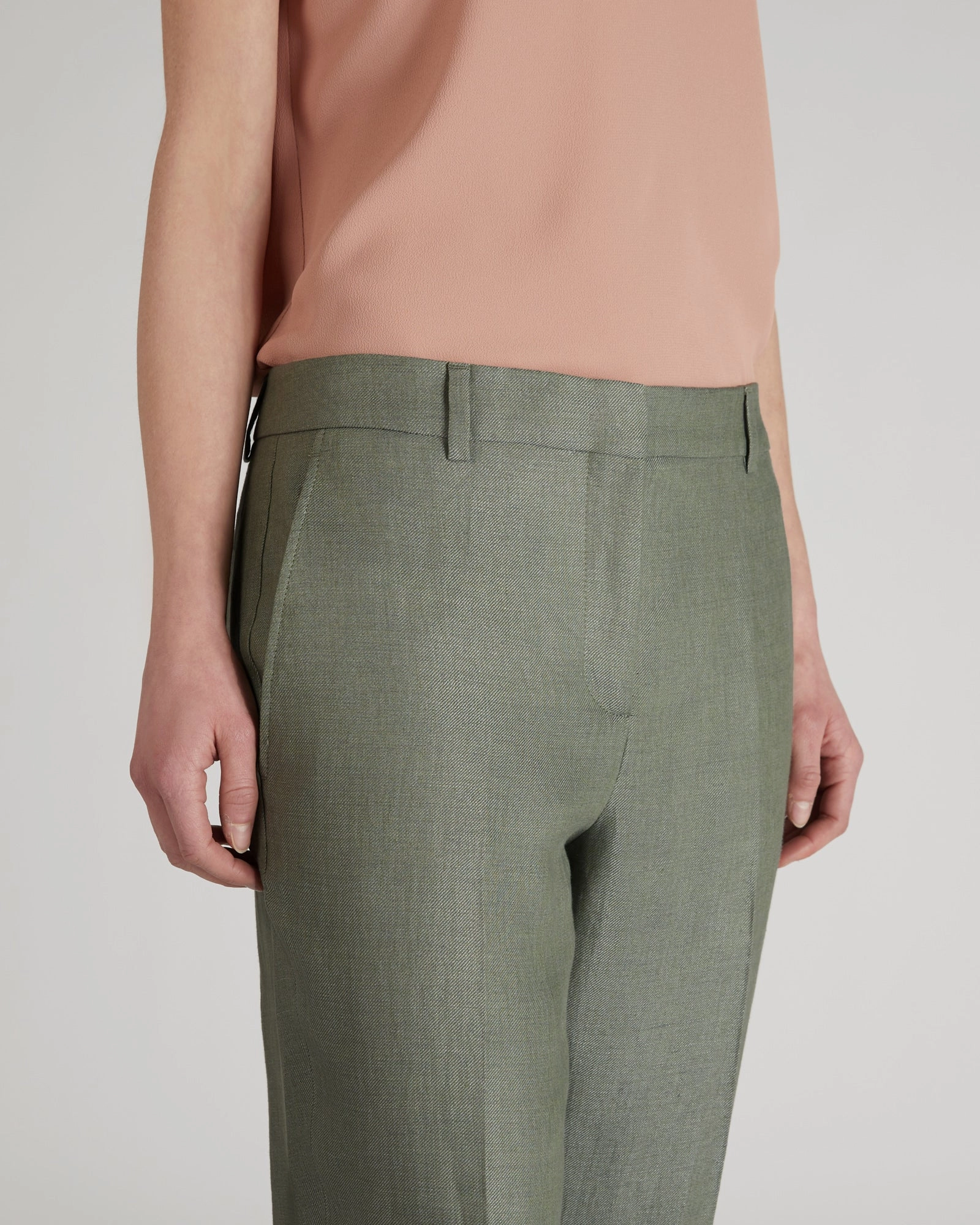 Regular fit linen trousers ElasticWaistband Stylish Fit