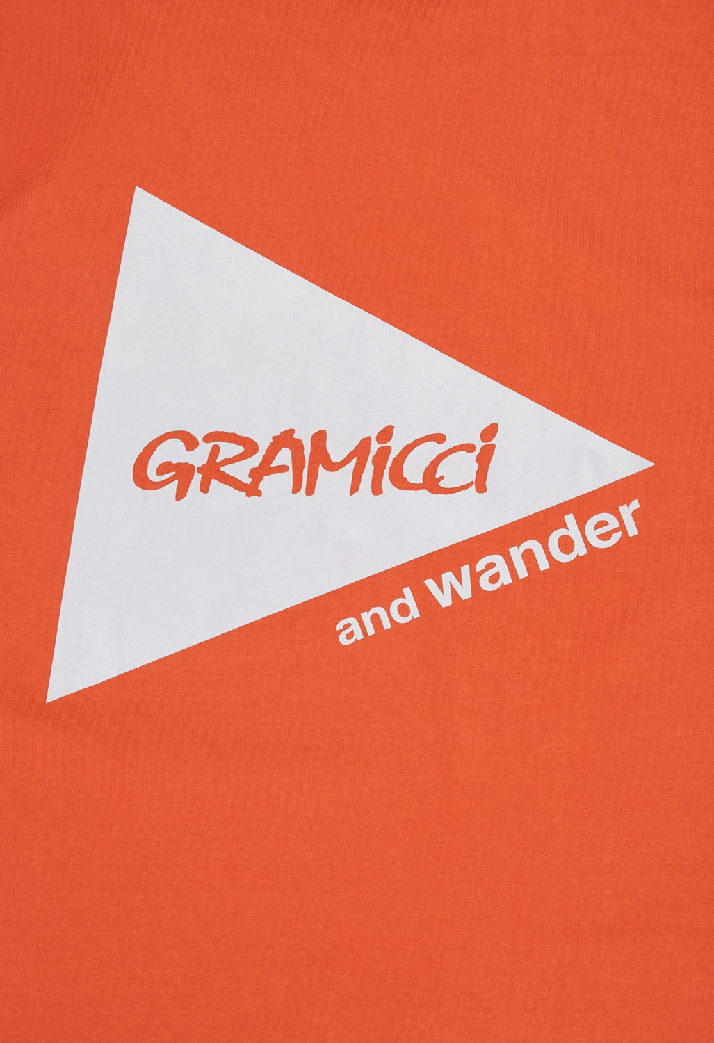Sleek Stretch ReinforcedNeckline Gramicci x And Wander Backprint Tee - Red