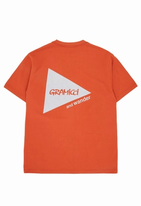 EcoFriendly Dye Gramicci x And Wander Backprint Tee - Red