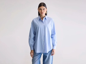 Versatile Layering Piece Giorgia poplin shirt (252 / W / SKY)