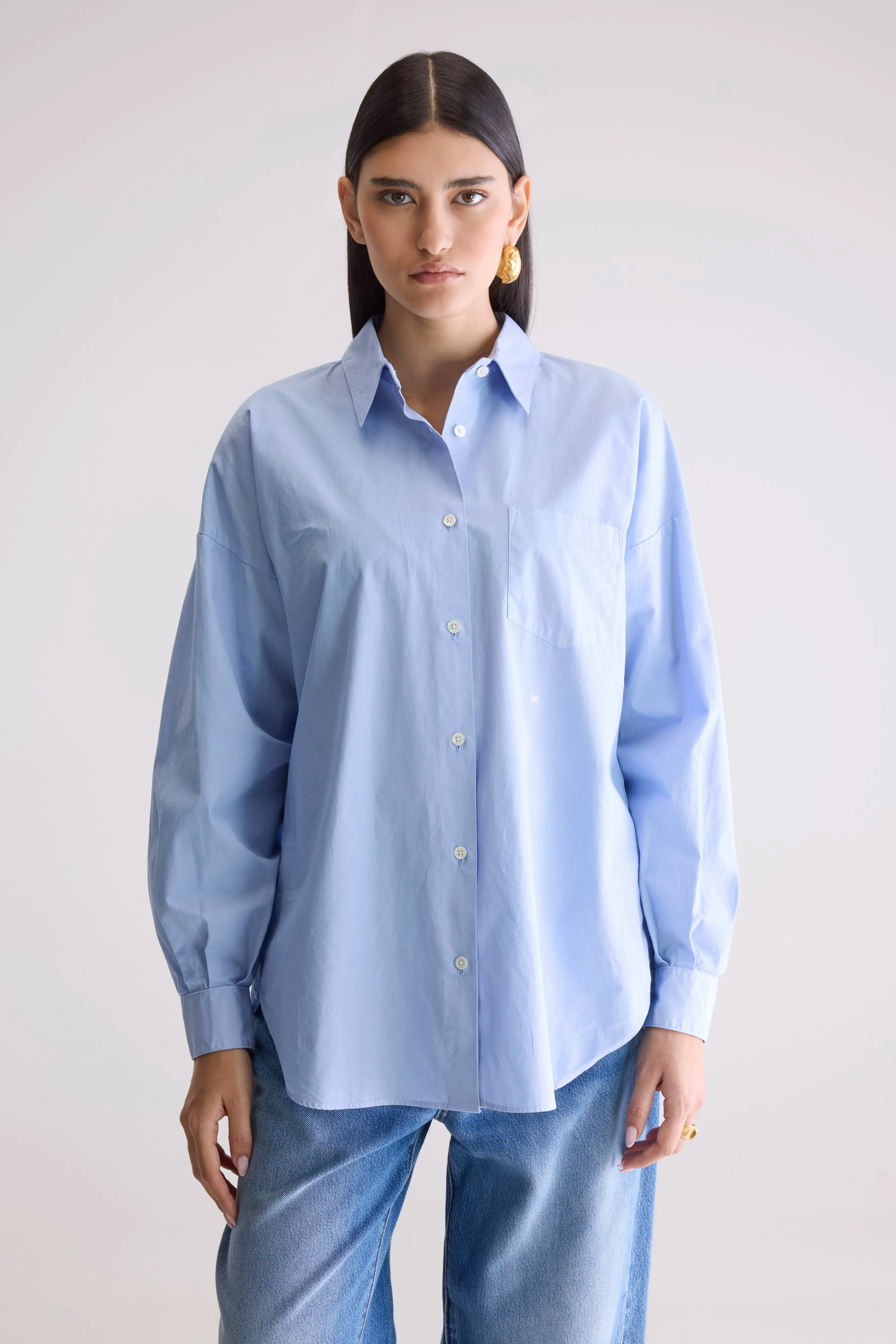 Giorgia poplin shirt (252 / W / SKY) Dynamic Design Evening Elegance
