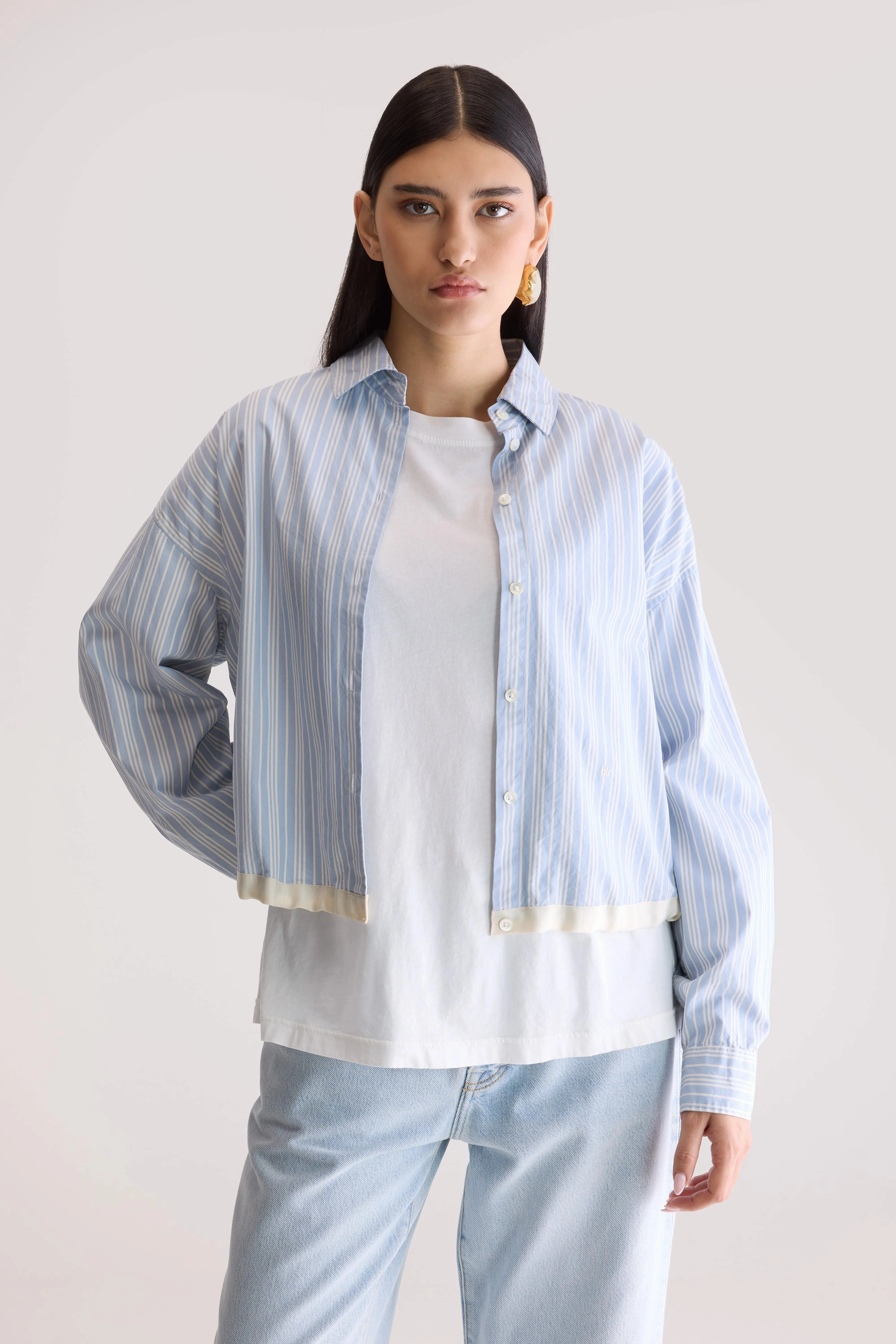 Glow adjustable shirt (252 / W / STRIPE A) Polished Look Everyday Wear