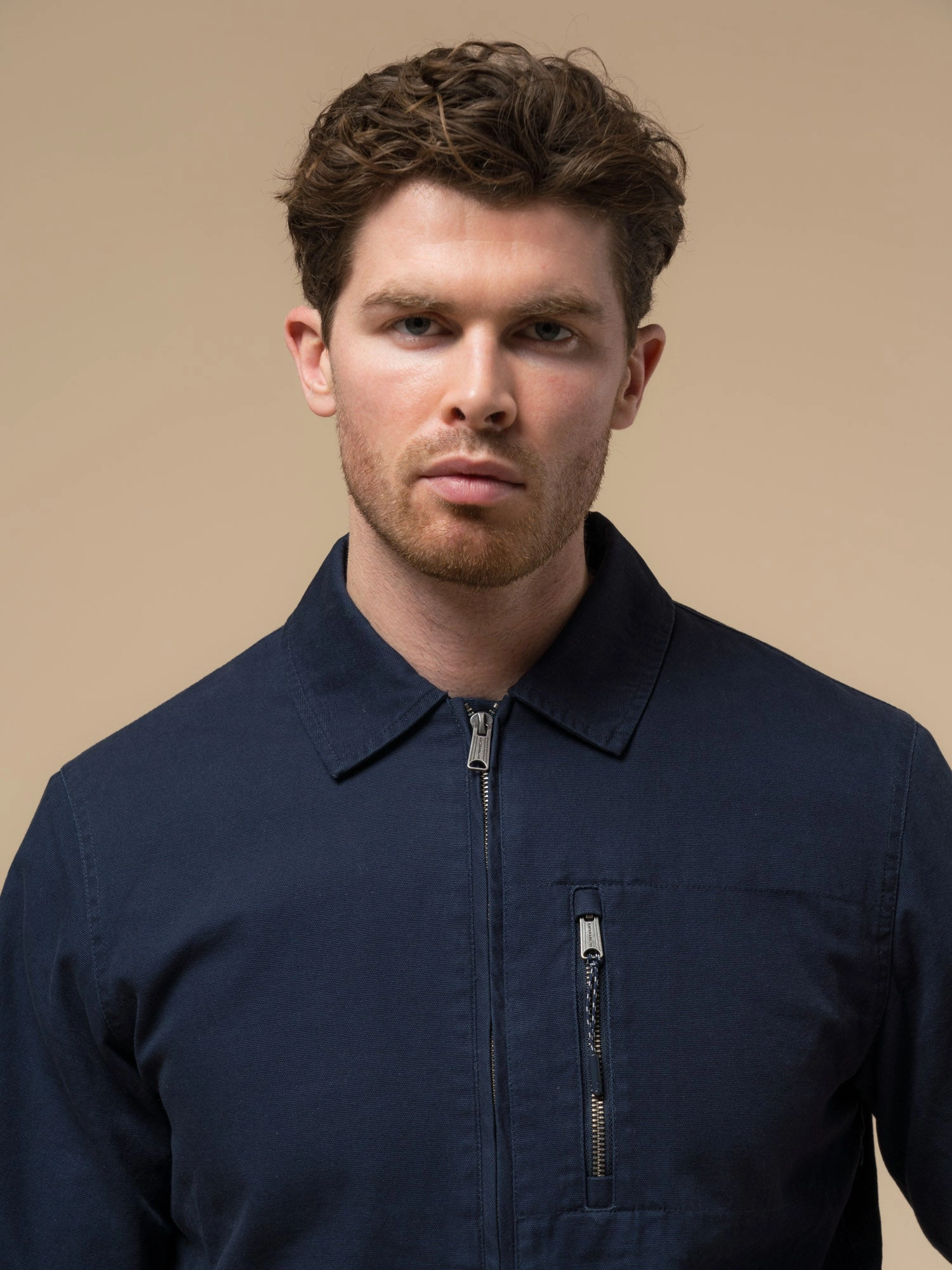 Harwich Jacket in Navy Blue Packable Technology
