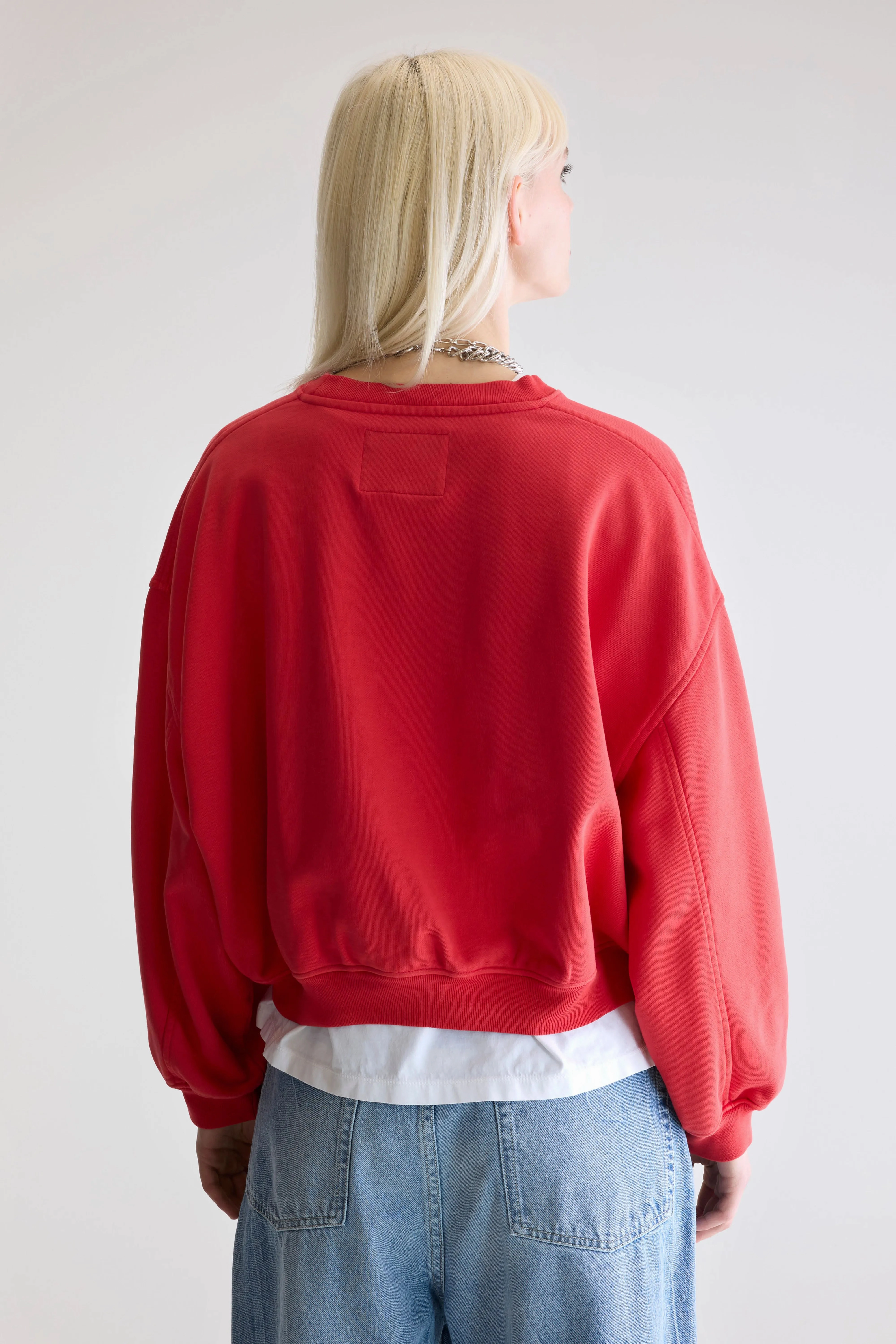 Essential Clothing Fancy cropped crewneck sweatshirt (252 / W / SANGUINE)