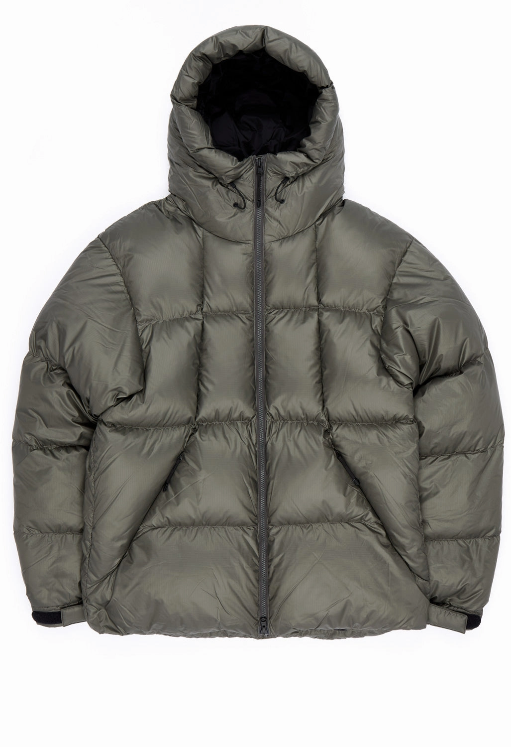 Goldwin PERTEX QUANTUM Down Parka - Gunmetal Day Hike Style Smooth Zipper Track