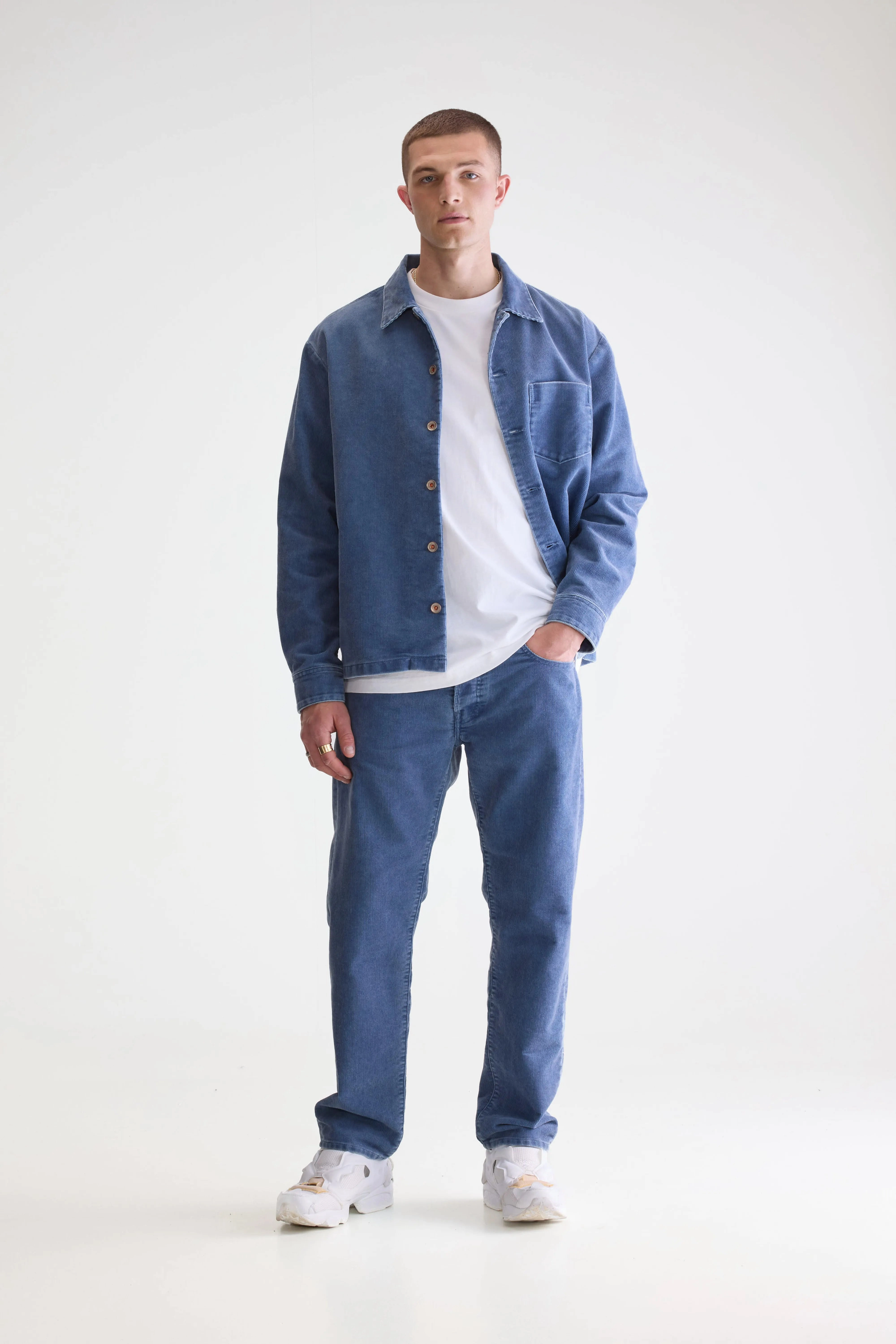 Eco Friendly Construction Essential Fit Goney corduroy overshirt (252 / M / CRYSTAL)