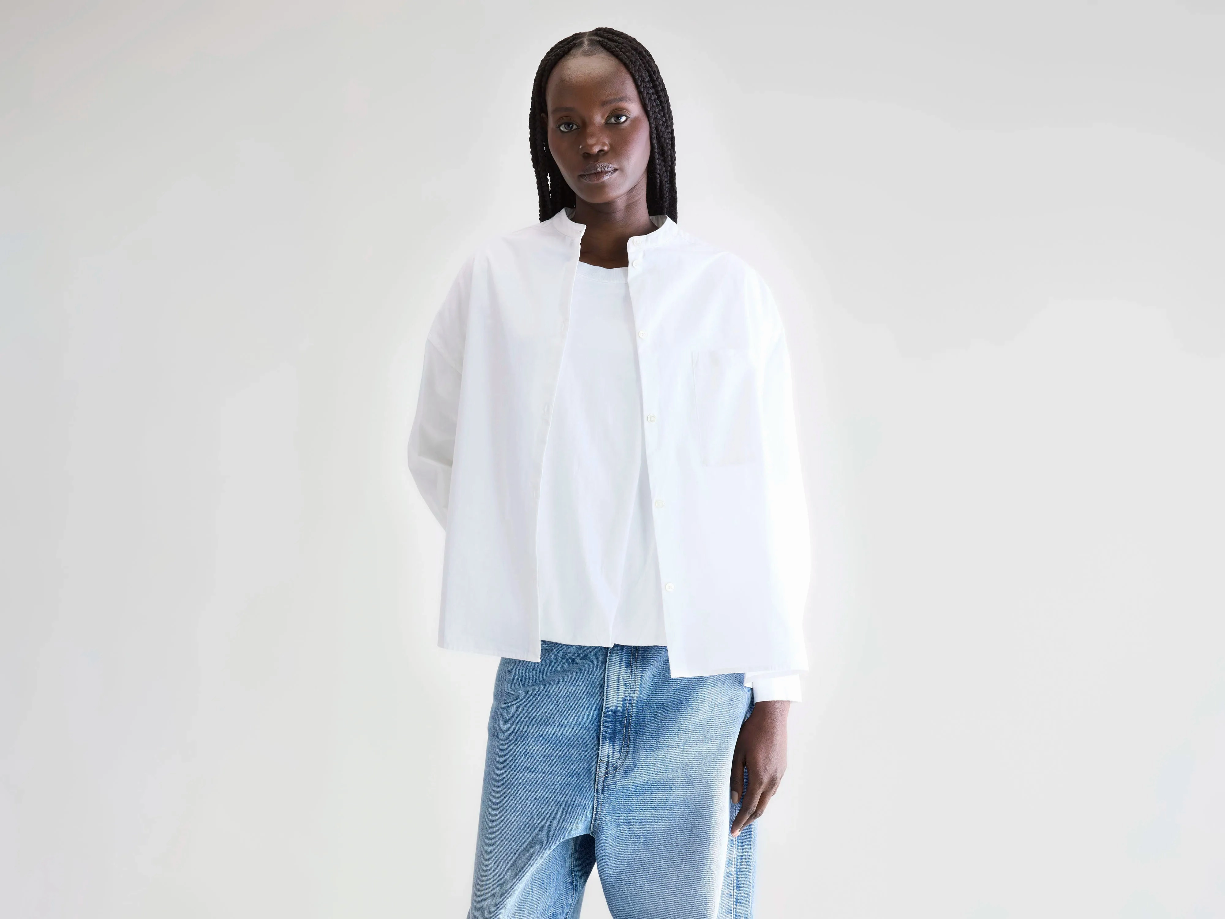 Inner Layer Personalized Touch Gorky poplin shirt (252 / W / WHITE)