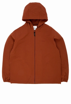 Gramicci Men's Northside Plaid Hooded Jacket - Brick Urban Explorer Look Tear Resistant Knit