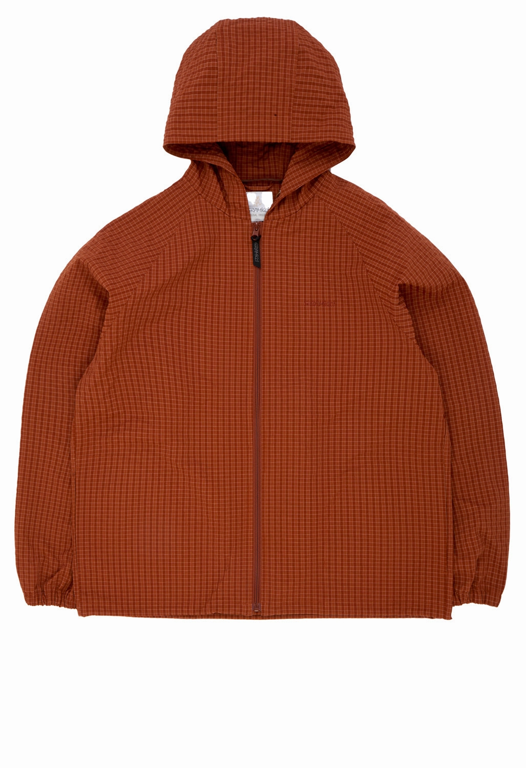 Gramicci Men's Northside Plaid Hooded Jacket - Brick Urban Explorer Look Tear Resistant Knit