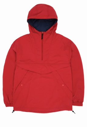 Layered Look Modern Functional Design Gramicci Men's Nylon Field Anorak - Red