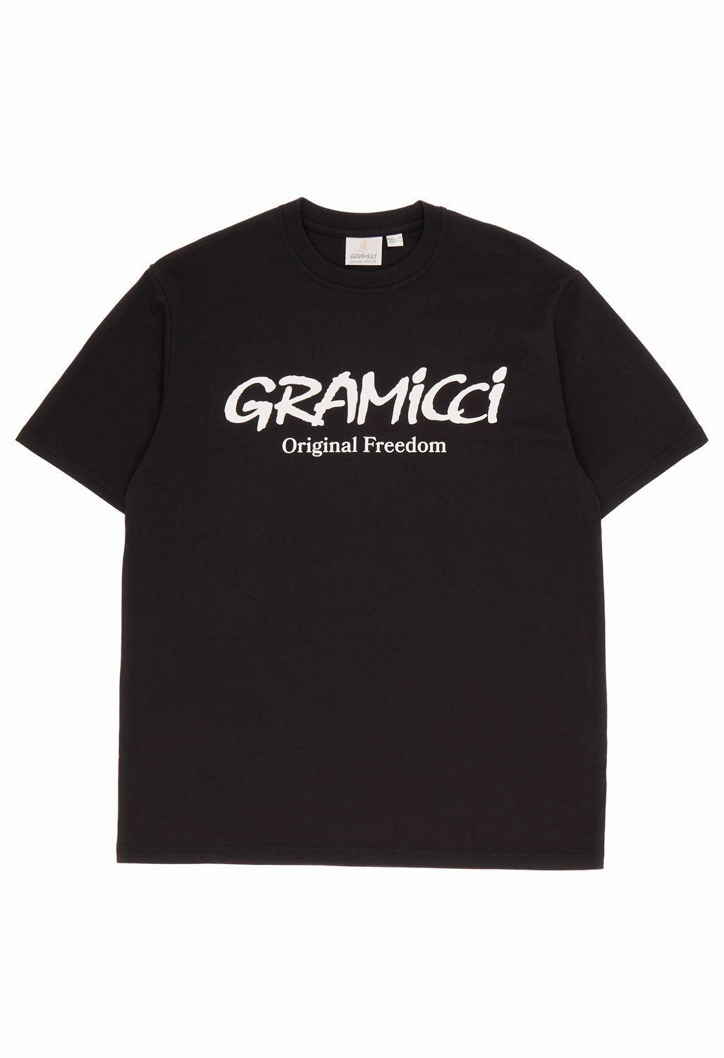 Gramicci Men's Original Freedom Logo T-Shirt - Black Weekend Smart Look NoSideSeam
