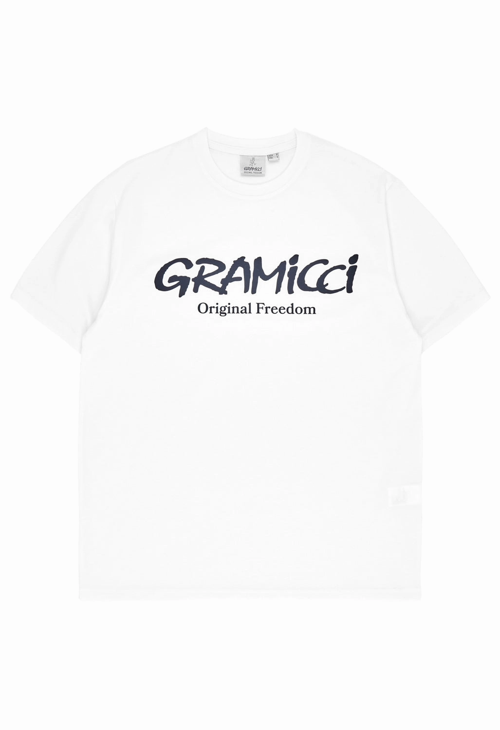 Trendy Fabric Gramicci Men's Original Freedom Logo T-Shirt - White