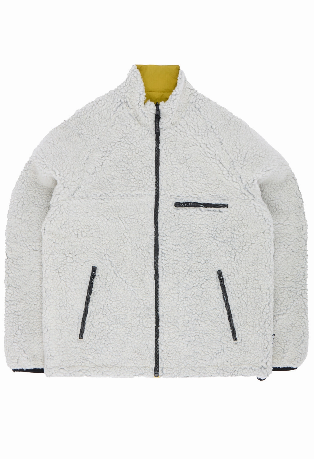 HeatReflectiveLining Gramicci Men's Reversible Sherpa Jacket - Natural / Chartreuse