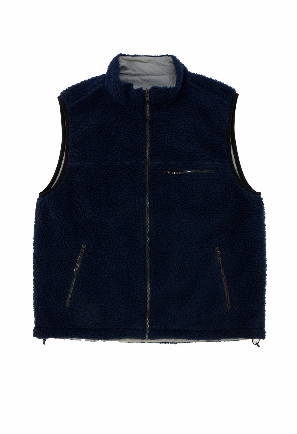 SoftInnerLayer Gramicci Men's Reversible Sherpa Vest - Navy / Grey