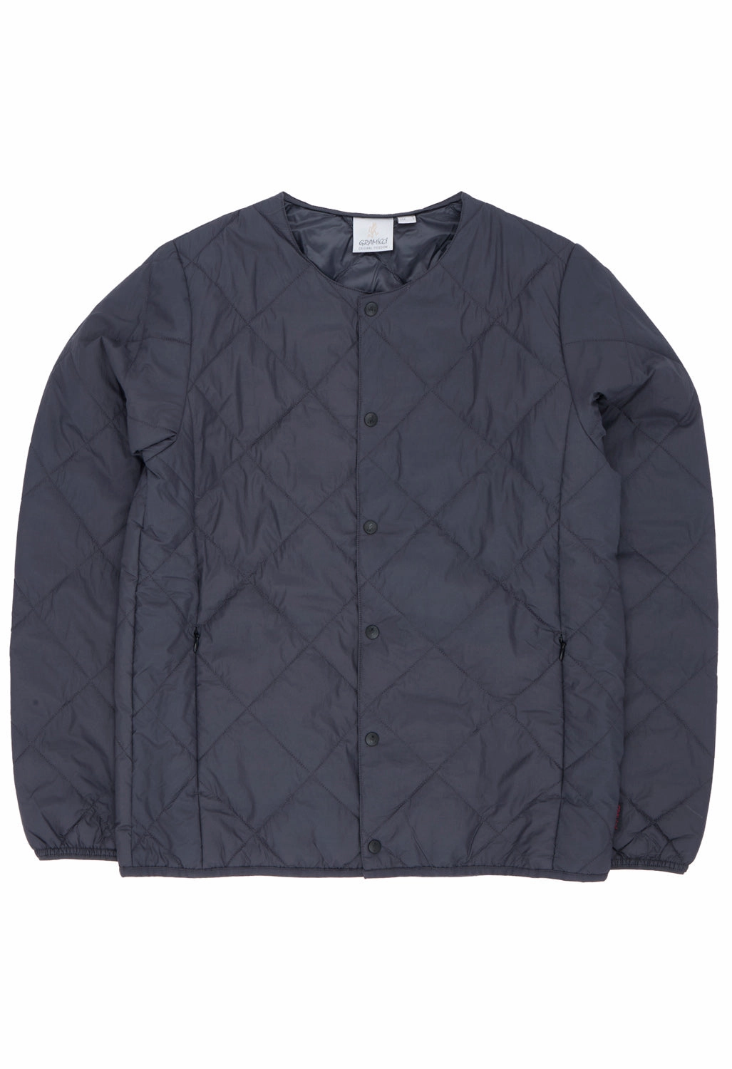 Gramicci Men's Thermal Insulation Quilted Jacket - Black Airtight Fasteners