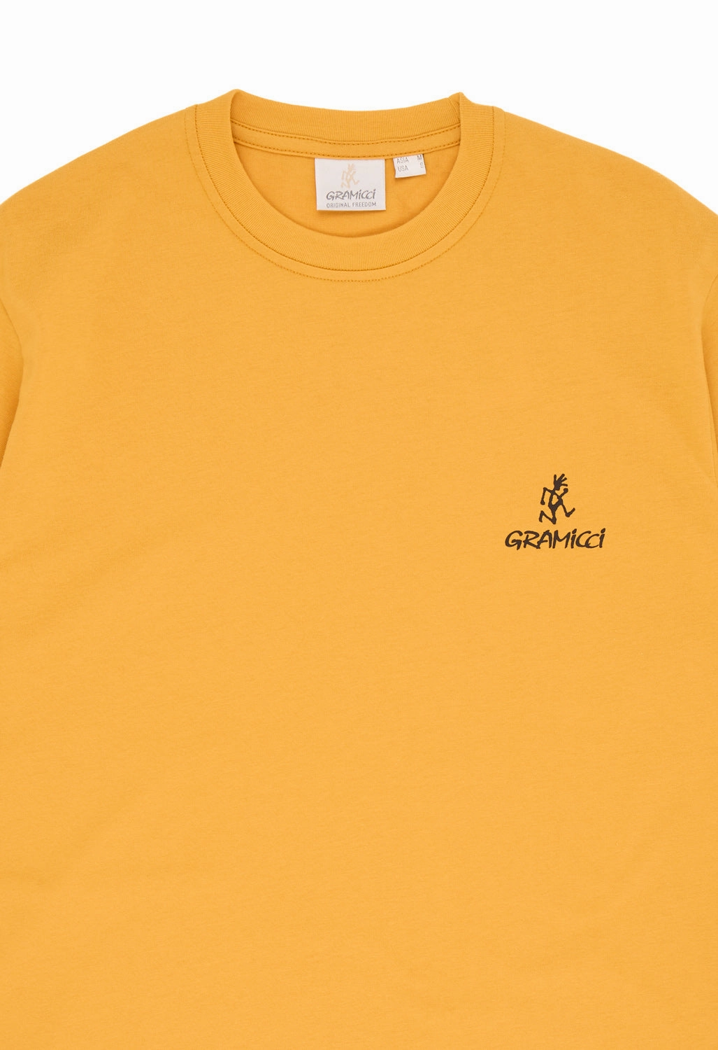 Gramicci One Point Logo T-Shirt - Mustard Antibacterial Treatment