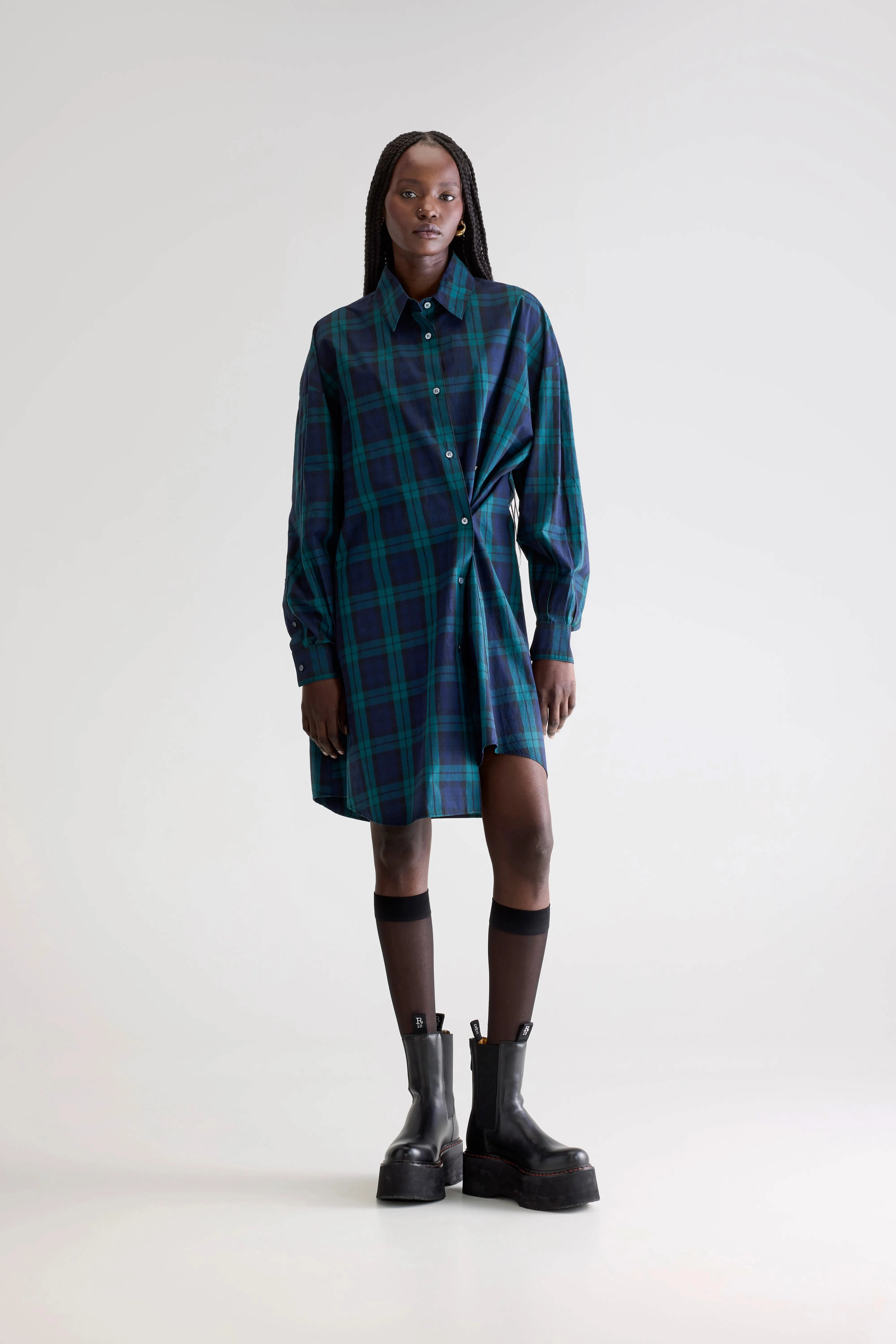 Chilly Comfort Wear Grappa shirt dress (252 / W / CHECK E)