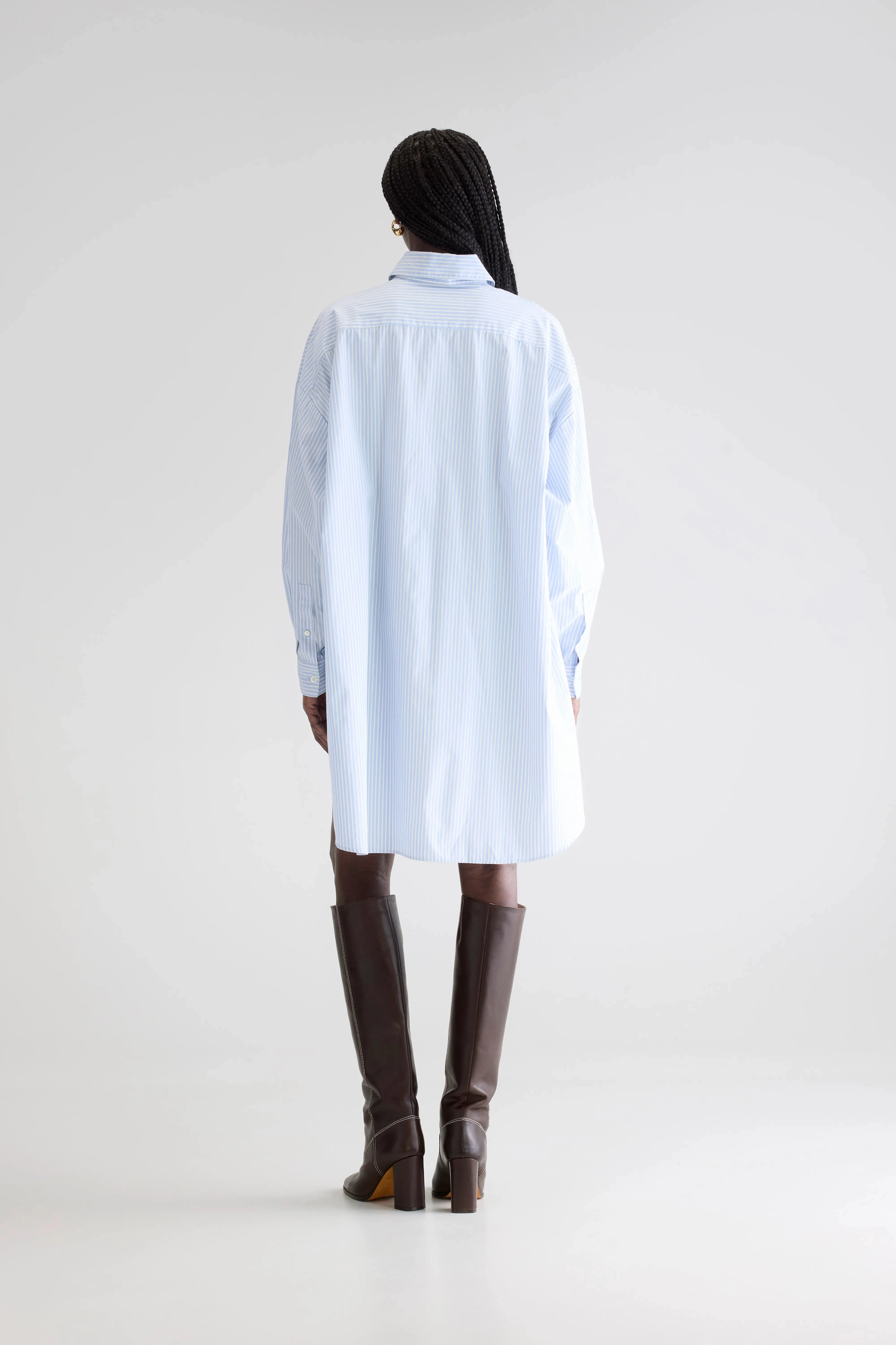 Mood Casual Crisp Texture Grappa shirt dress (252 / W / STRIPE W)
