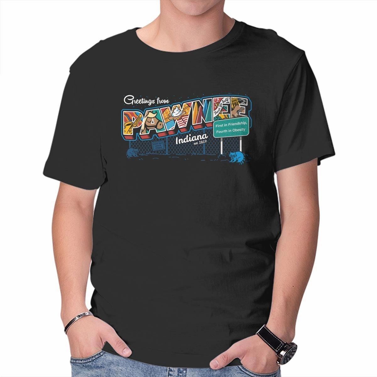 comfortable option Greetings From Pawnee