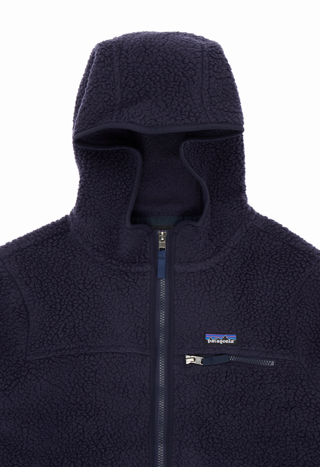 Patagonia Women's Retro Pile Hoody - Sunken Blue Ultraviolet Protection Factor Cashmere Blend
