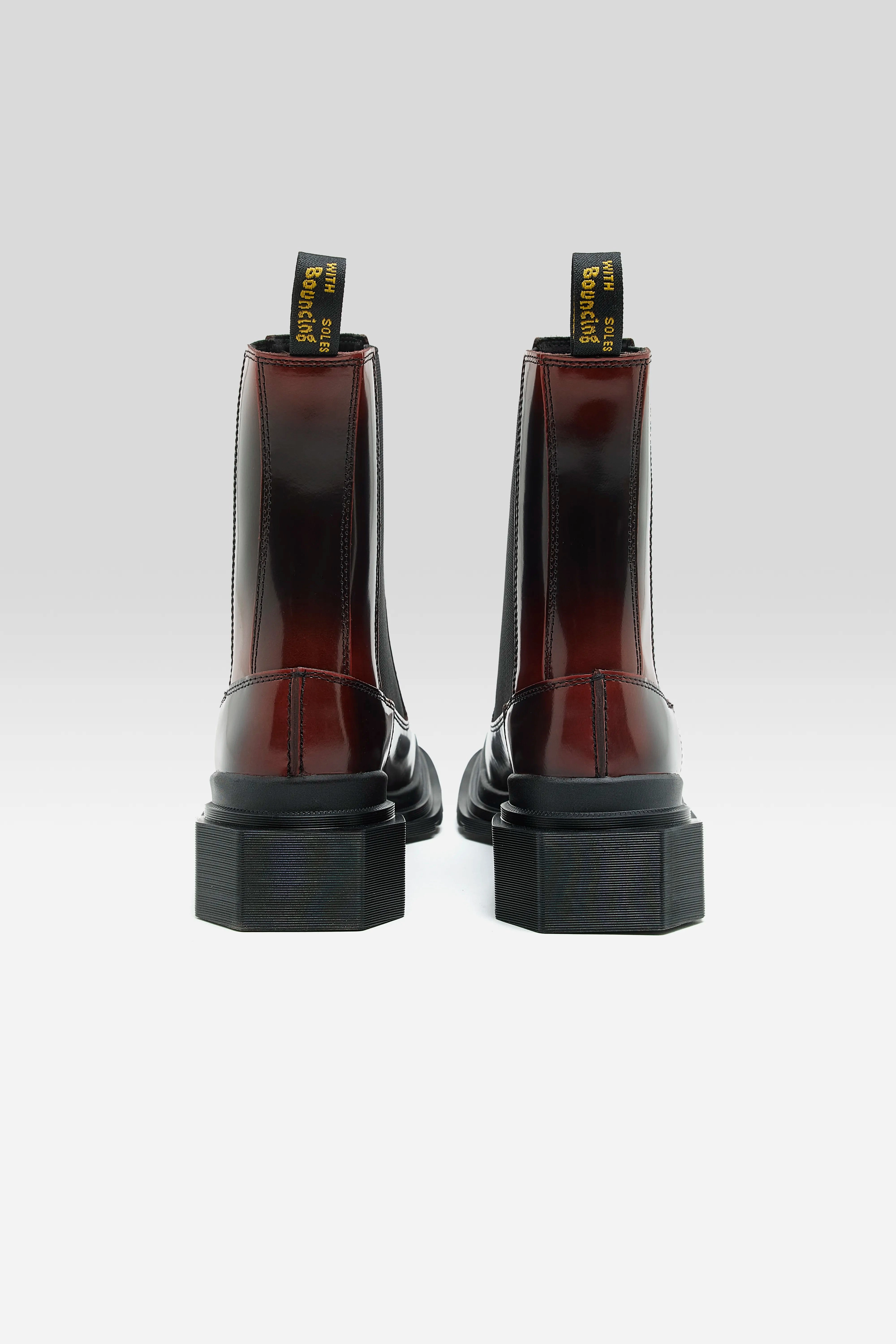 Abrasion Resistant Outsole Maybole Square Toe Leather Chelsea Boots for Women (252 / W / RED)