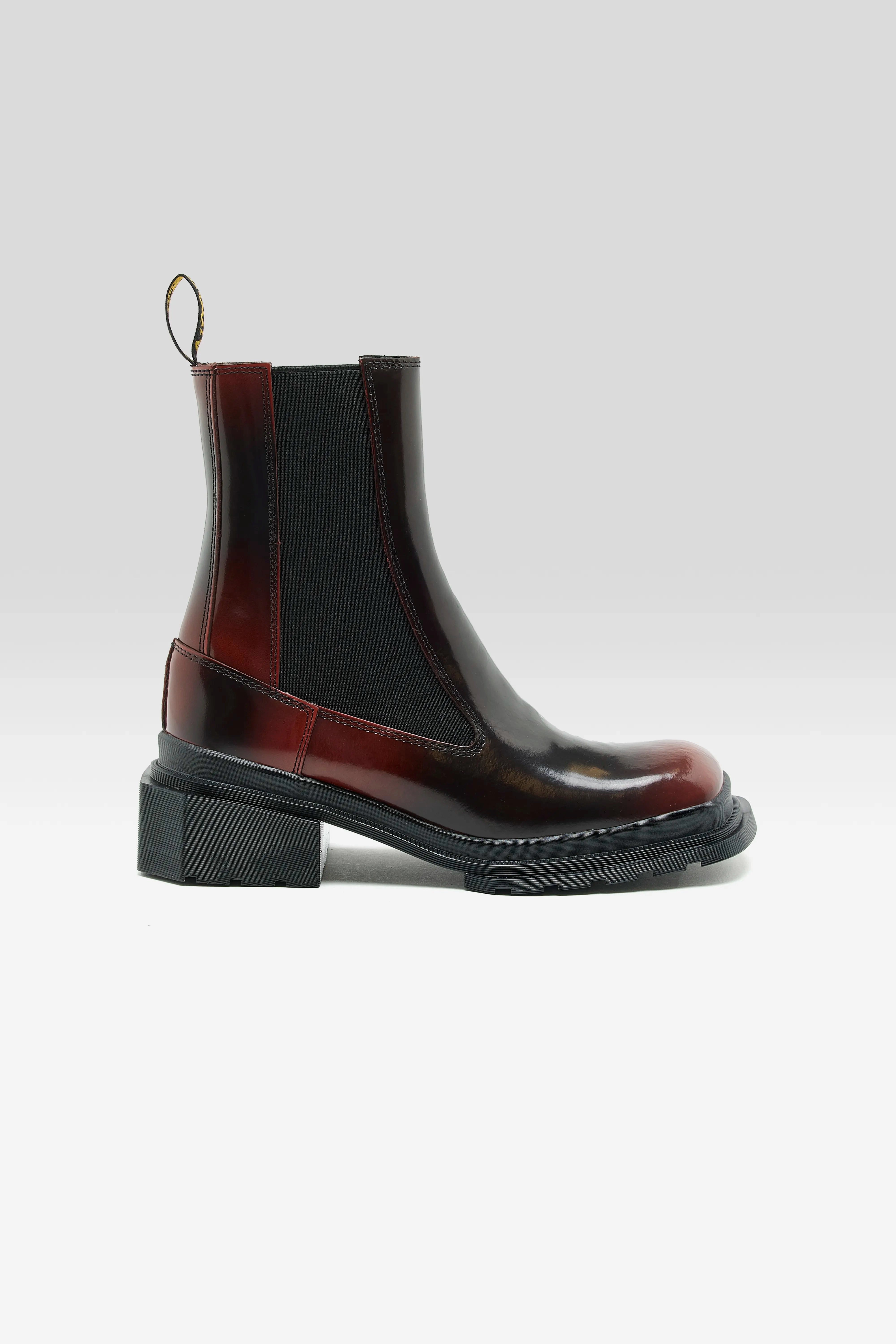 Waterproof Outdoor Trek Shock Diffusing Heel Maybole Square Toe Leather Chelsea Boots for Women (252 / W / RED)