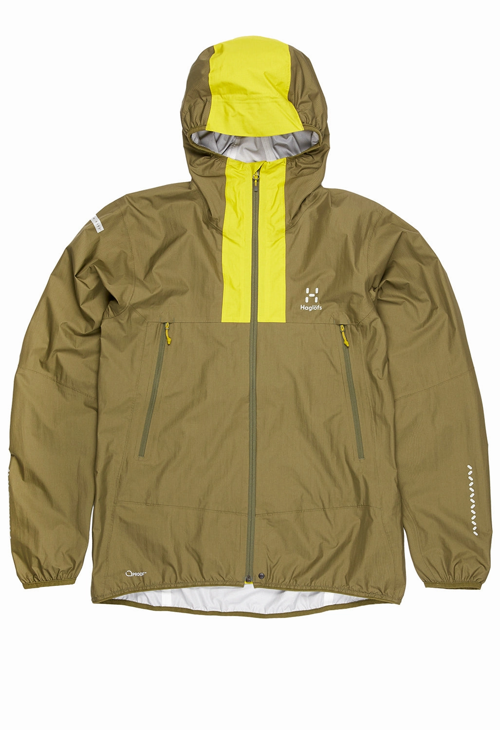 Odor control Ergonomic Mobility Cut Hagl?fs Men's L.I.M Proof Jacket - Olive Green/Aurora