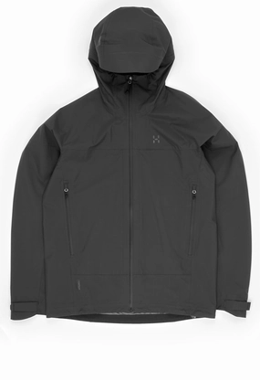 Elasticated Waistband Compact Packable Haglofs Men's 2.5L L.I.M Airak Jacket - True Black