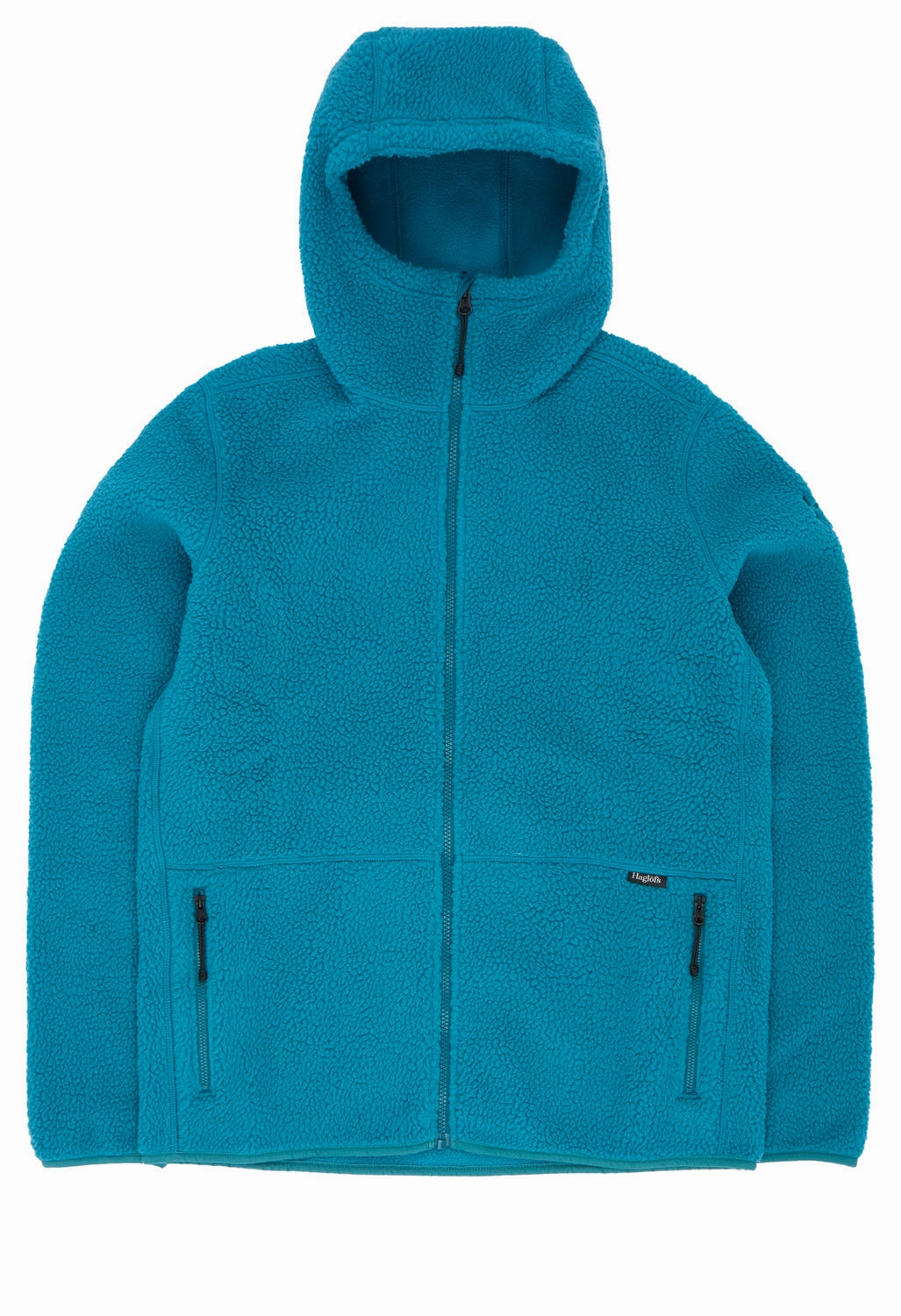 Moisture Wicking Material Athletic Tailored Fit Haglofs Men's Fun?s Pile Hood Jacket - Deep Teal