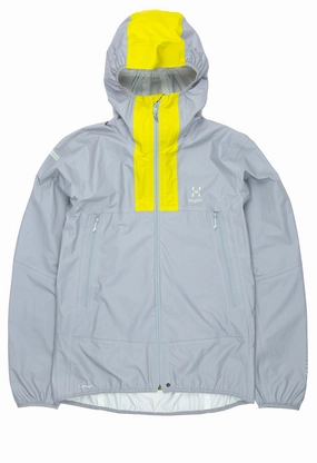 Quick Dry Fabric Technology Haglofs Men's L.I.M Proof Jacket - Concrete / Aurora