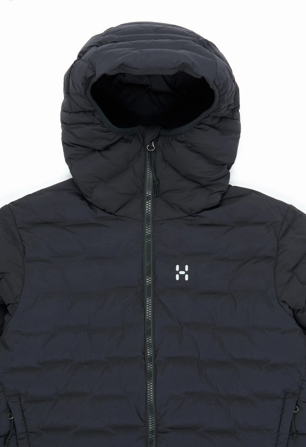Pastel Shade Haglofs Men's Spitz Down Hooded Jacket - True Black