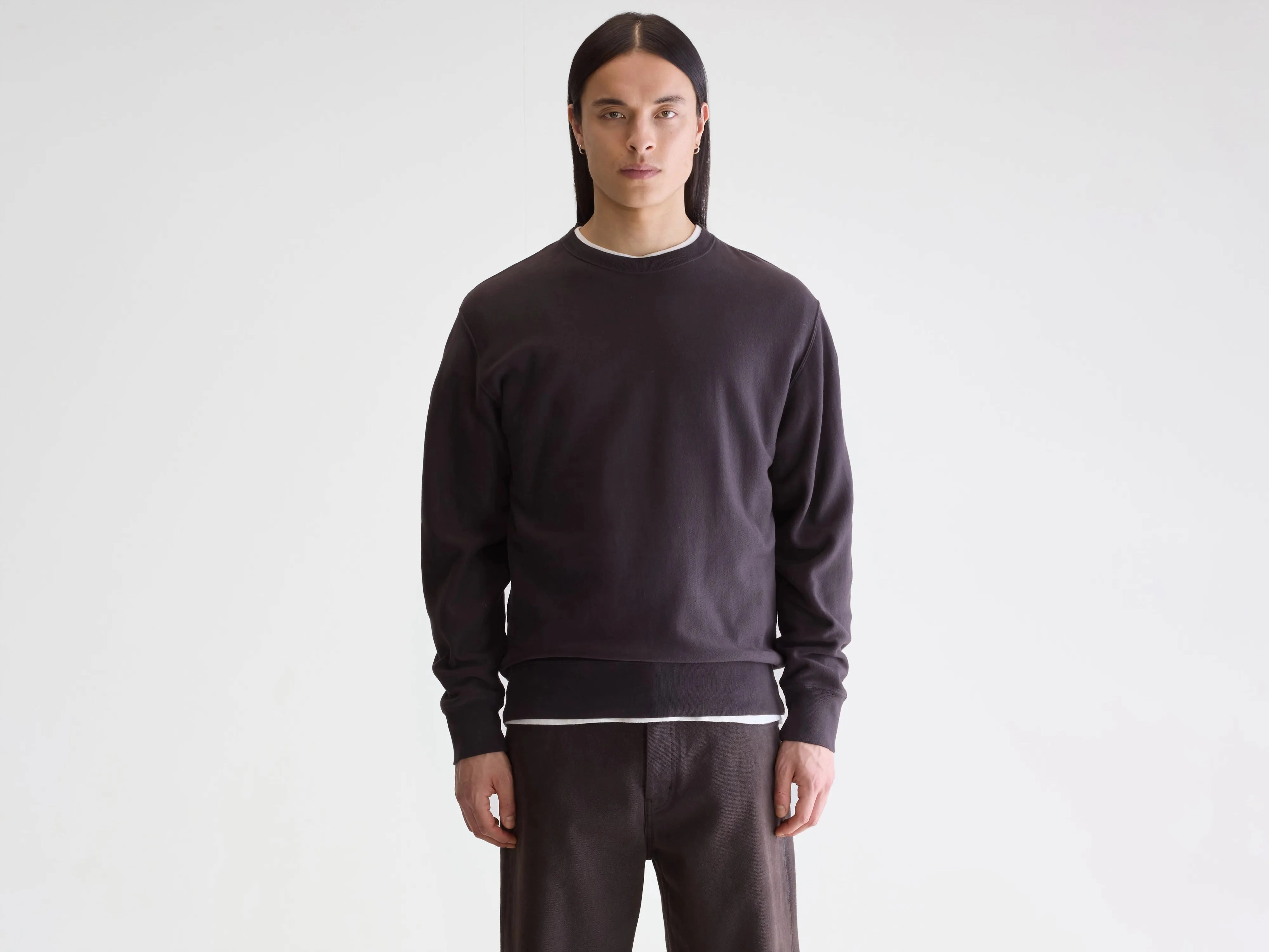Go-To Layer Flake crewneck sweatshirt (252 / M / DARK PURPLE)