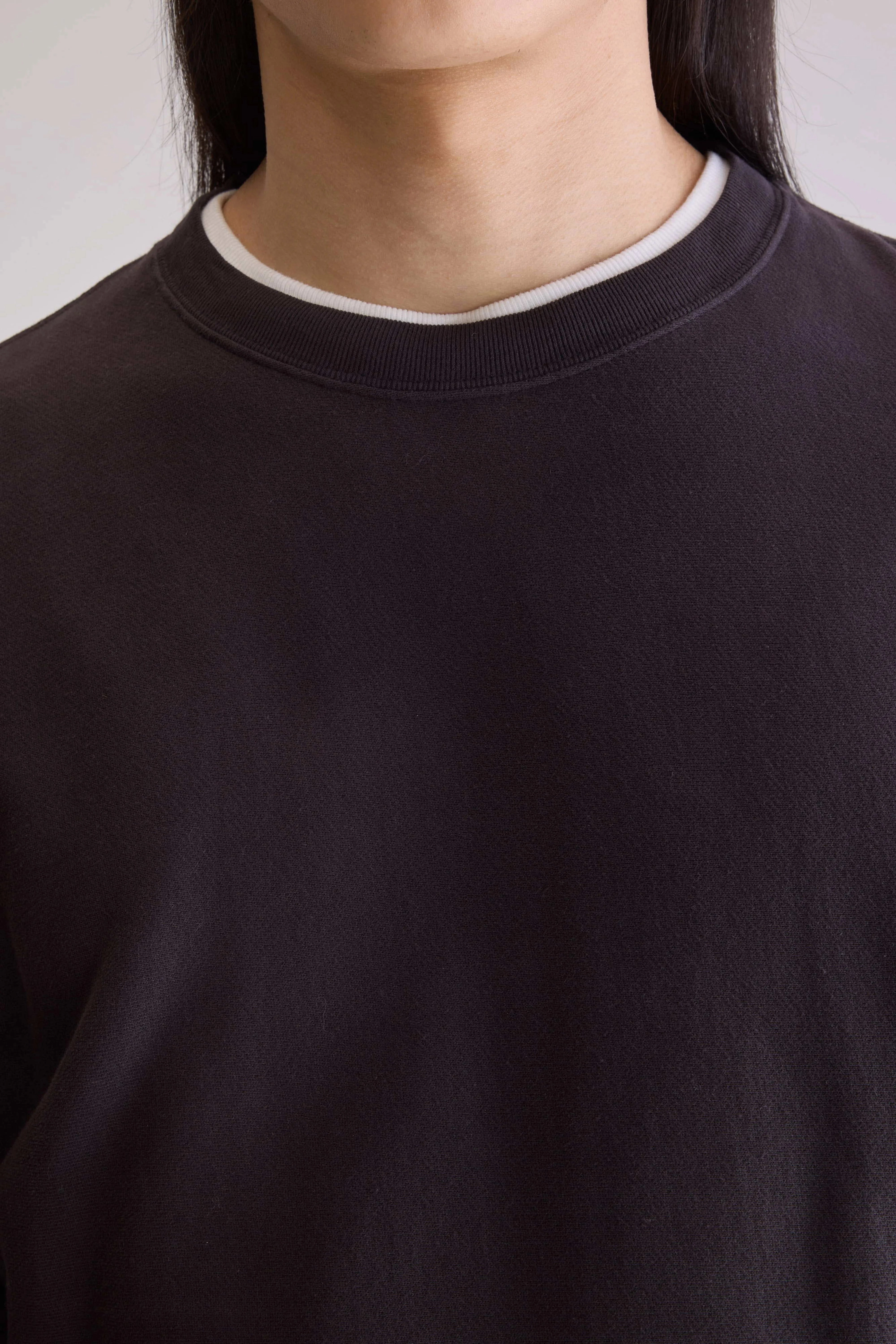 Flake crewneck sweatshirt (252 / M / DARK PURPLE) Effortless Look Running Top