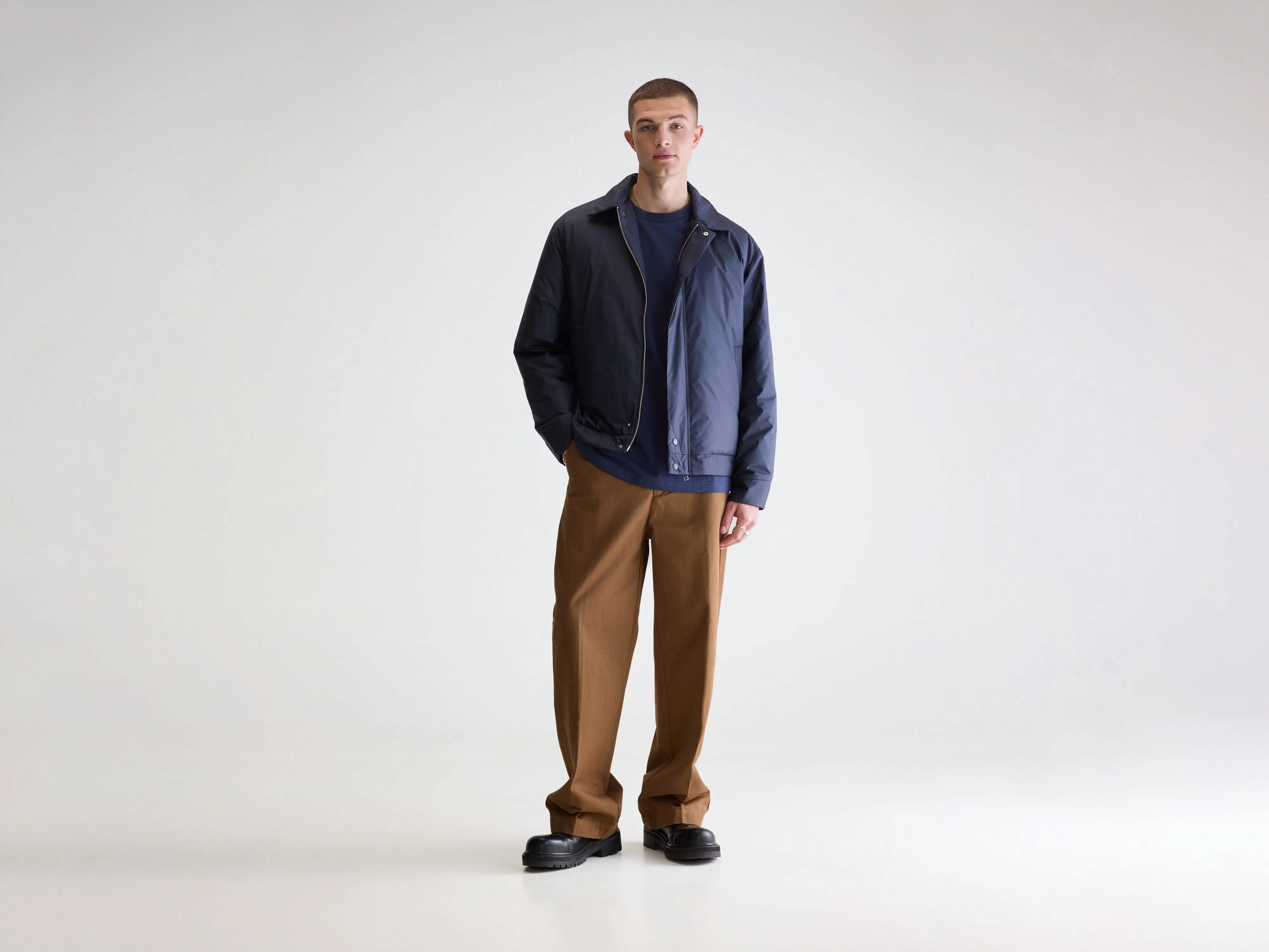 Sustainable Recycled Material Flexible Hem Adjustment Hammy padded jacket (252 / M / NAVY)