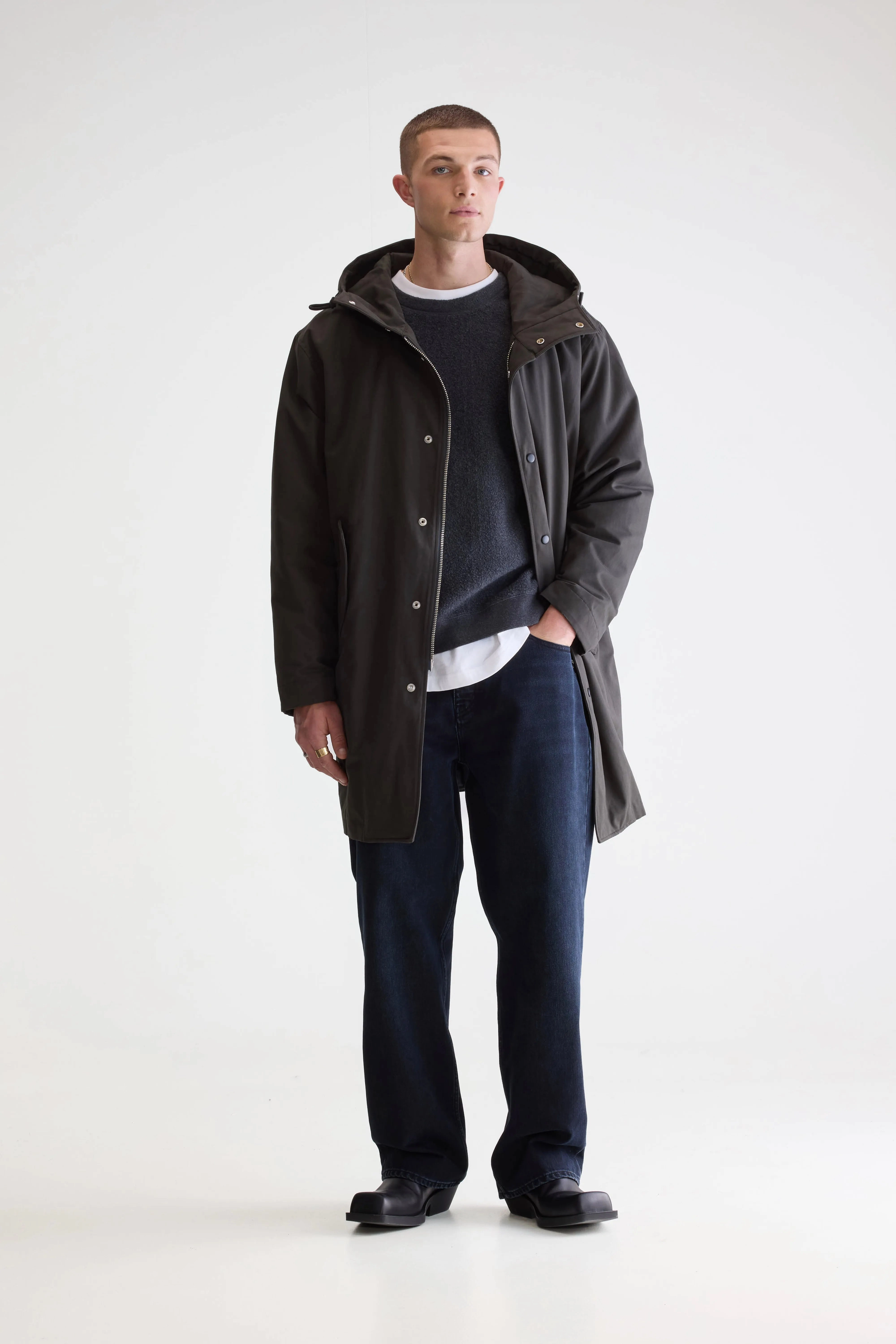 Hanson hooded parka (252 / M / PIRATE) FoldableStorageCapability Reflective Detailing
