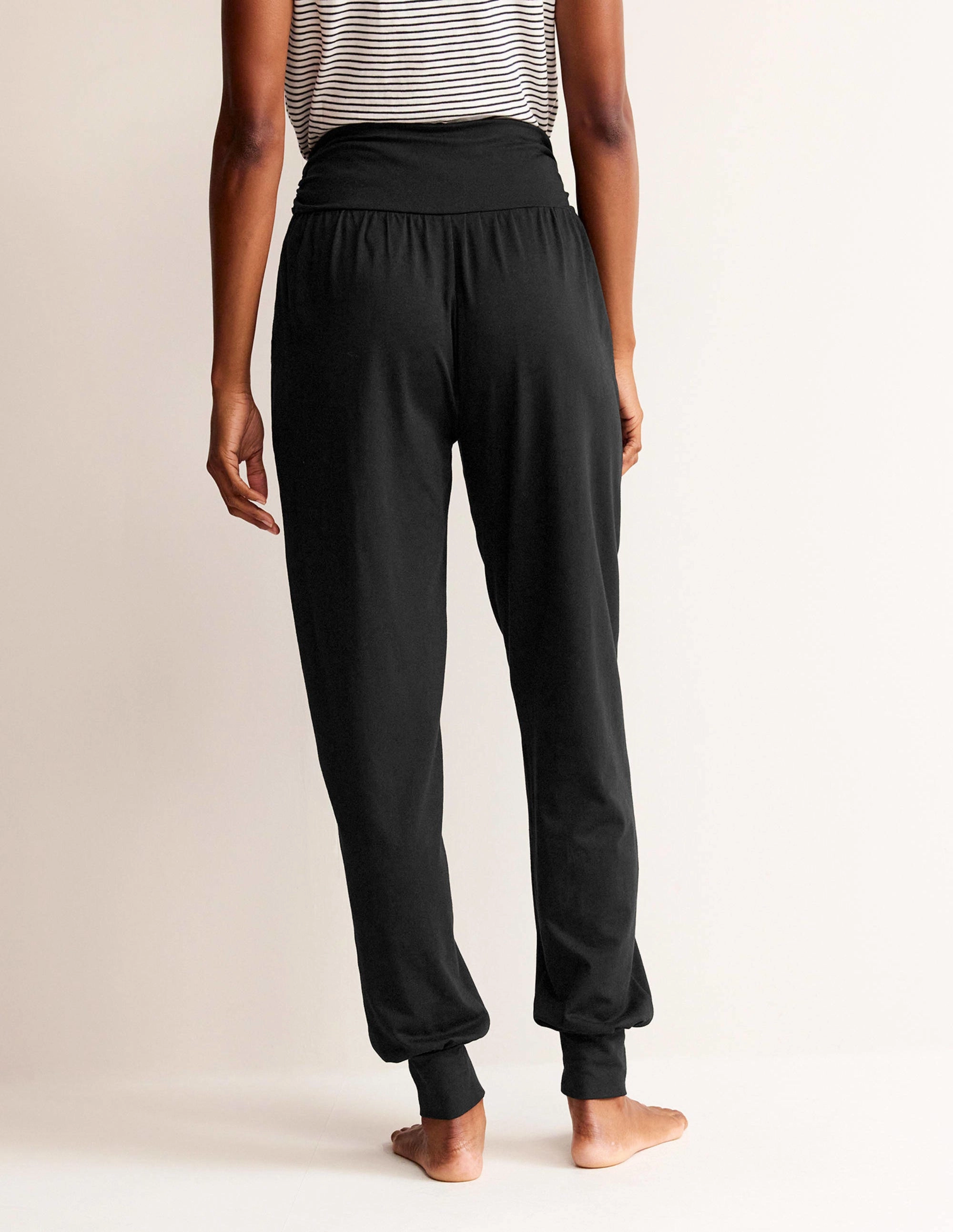 Hareem Jersey Joggers-Black Flexible Knees