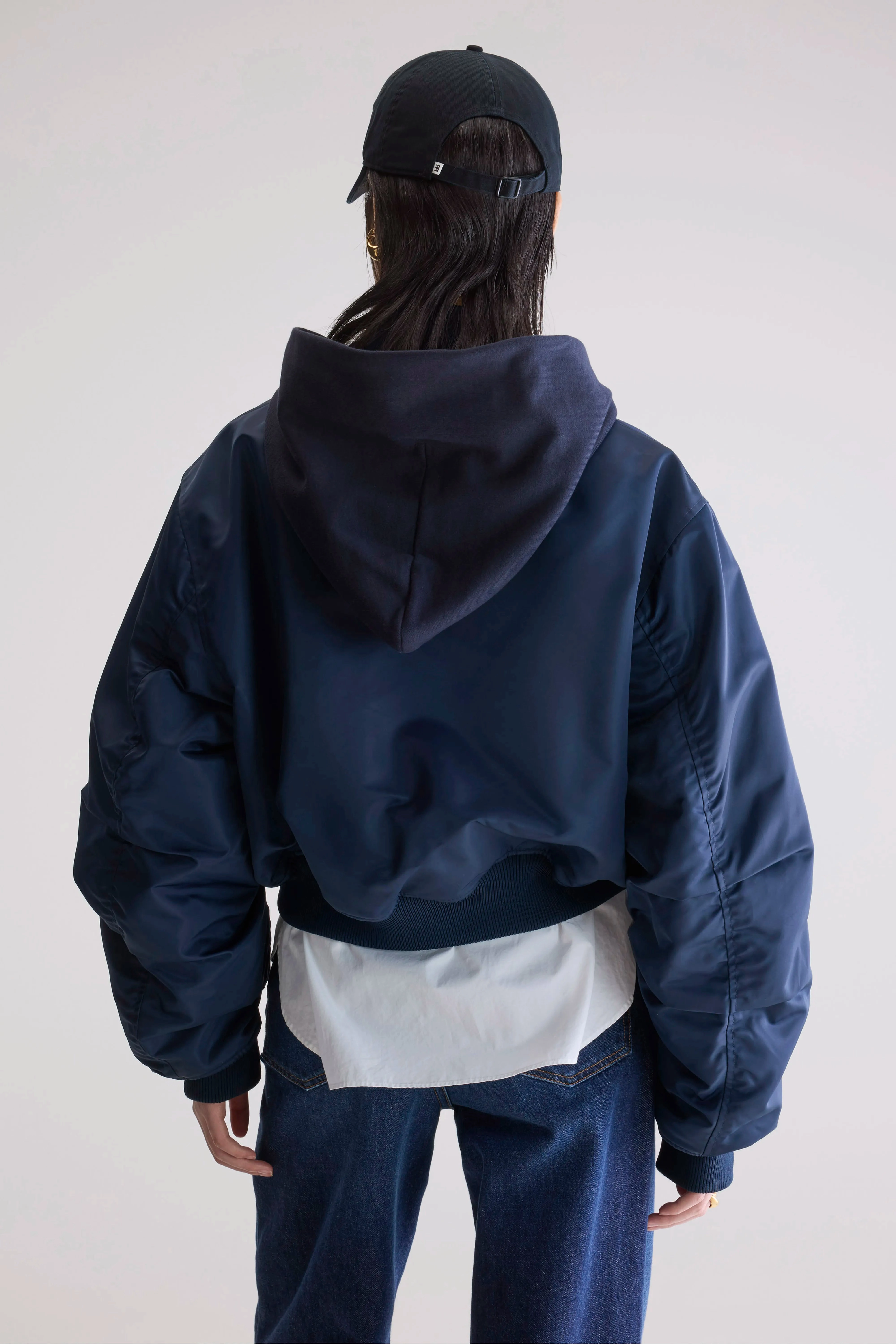 Anti Pilling Surface Harty bomber jacket (252 / W / NAVY)