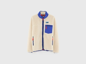 Hooded Comfort Fit Multi Pocket Functionality Men's Classic Retro-X Fleece Jacket  (252 / M / BEIGE)