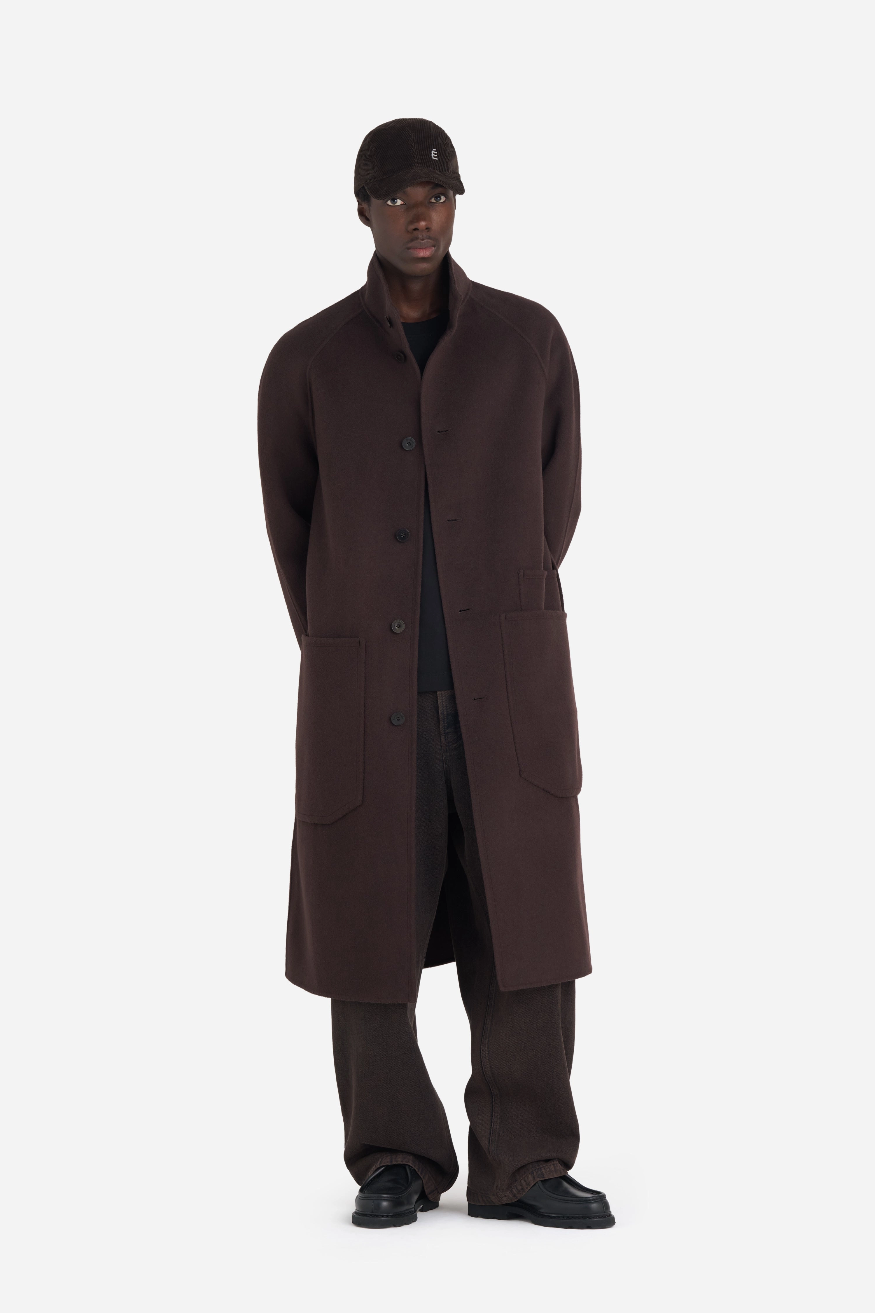 HEAVY WOOL COAT Breathable fabric Magnetic Closure Option