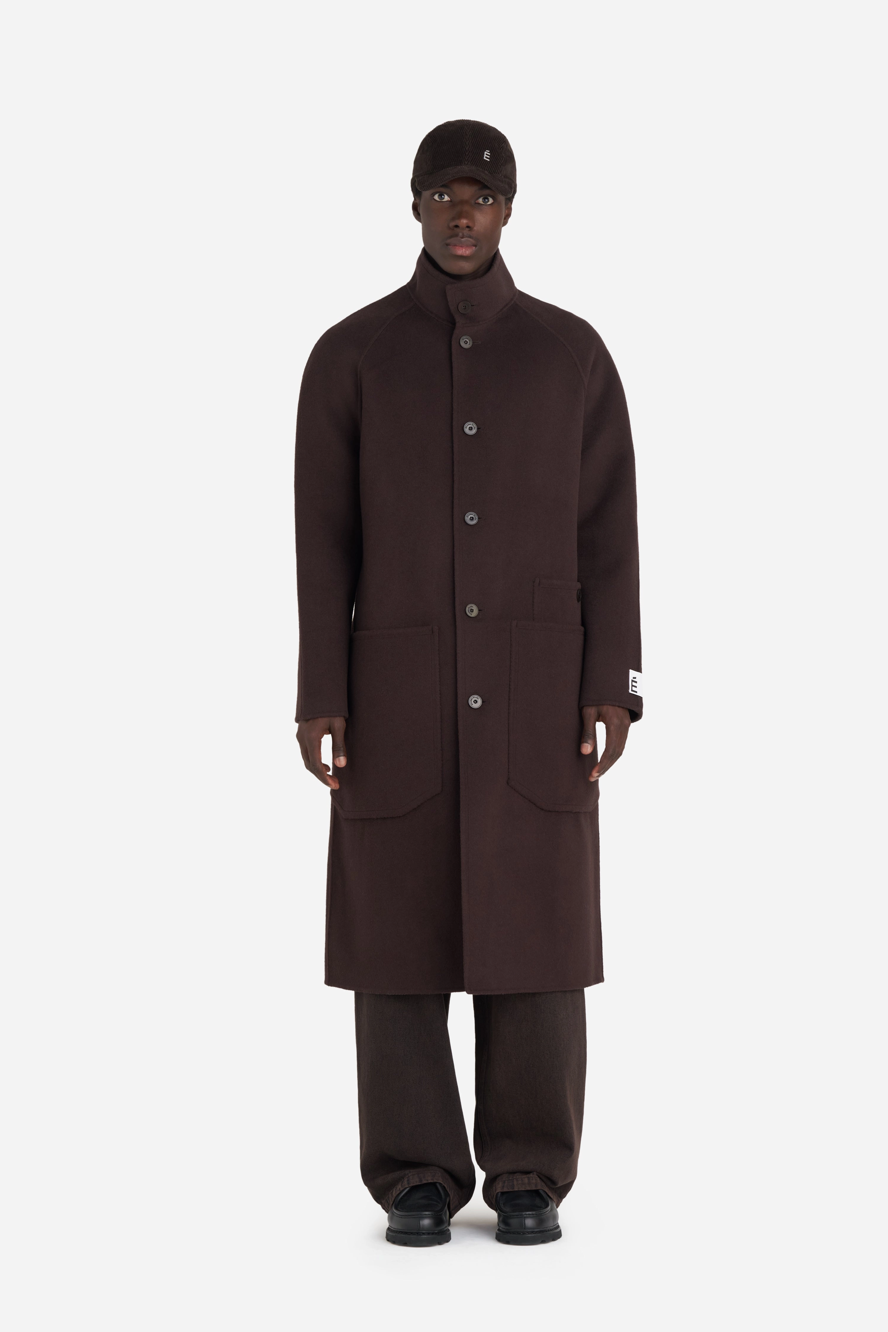 HEAVY WOOL COAT Reinforced Stitching