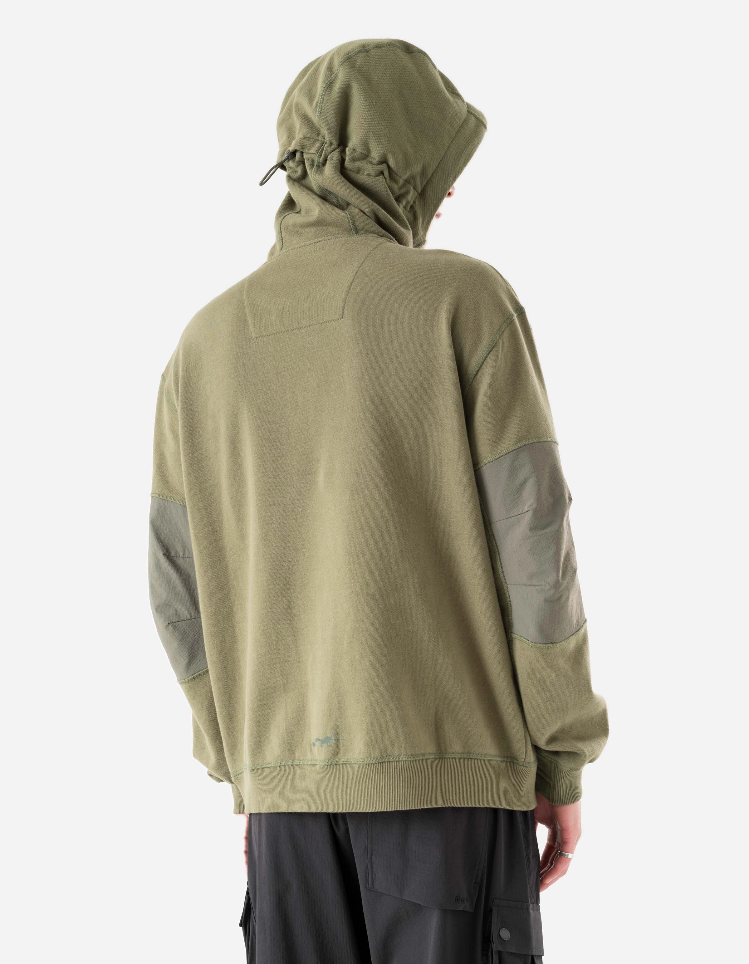 Gym Essential Layered 6208 Maha Reflective Hooded Sweat Olive OG-107F