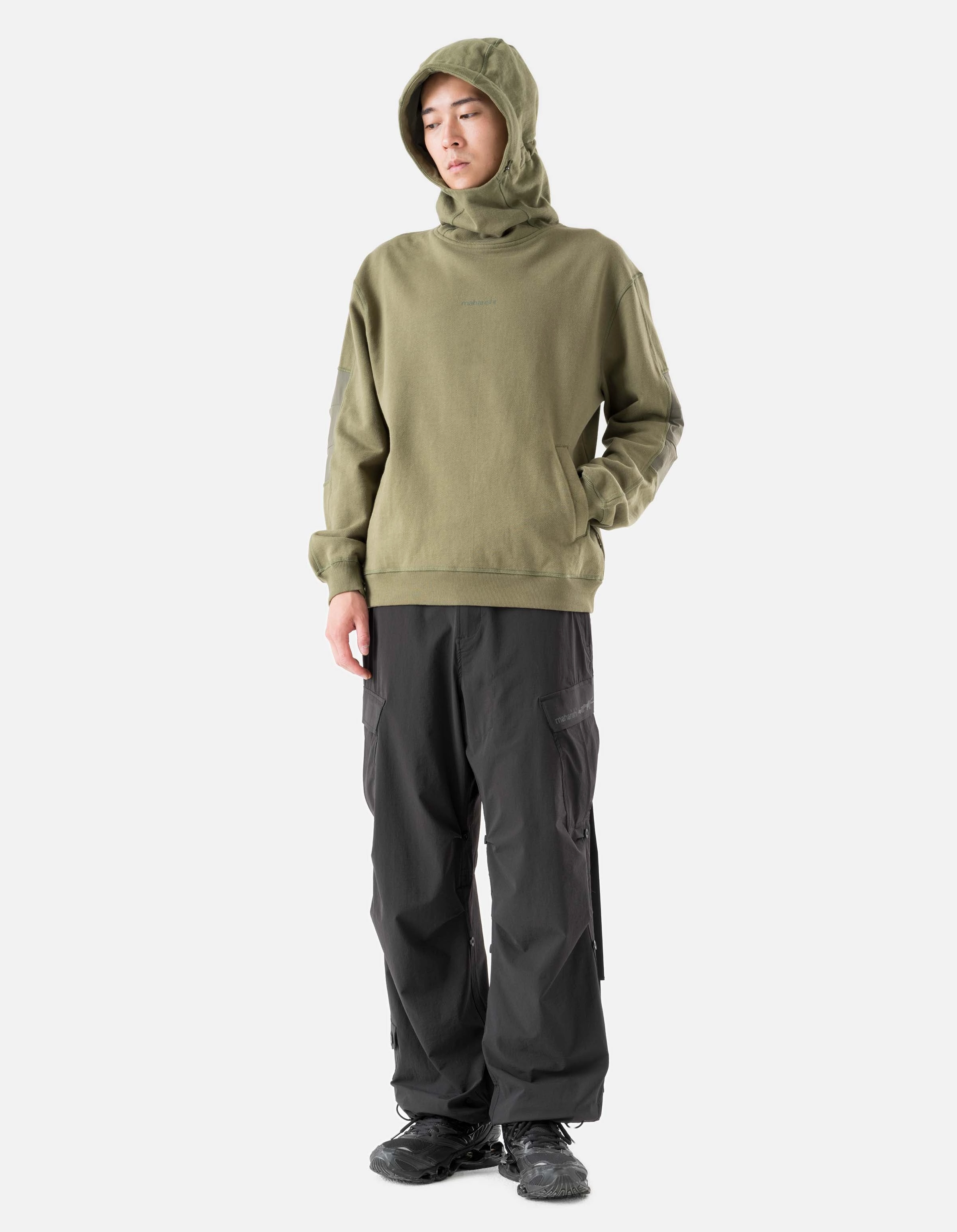 6208 Maha Reflective Hooded Sweat Olive OG-107F product tribal energy Affordable