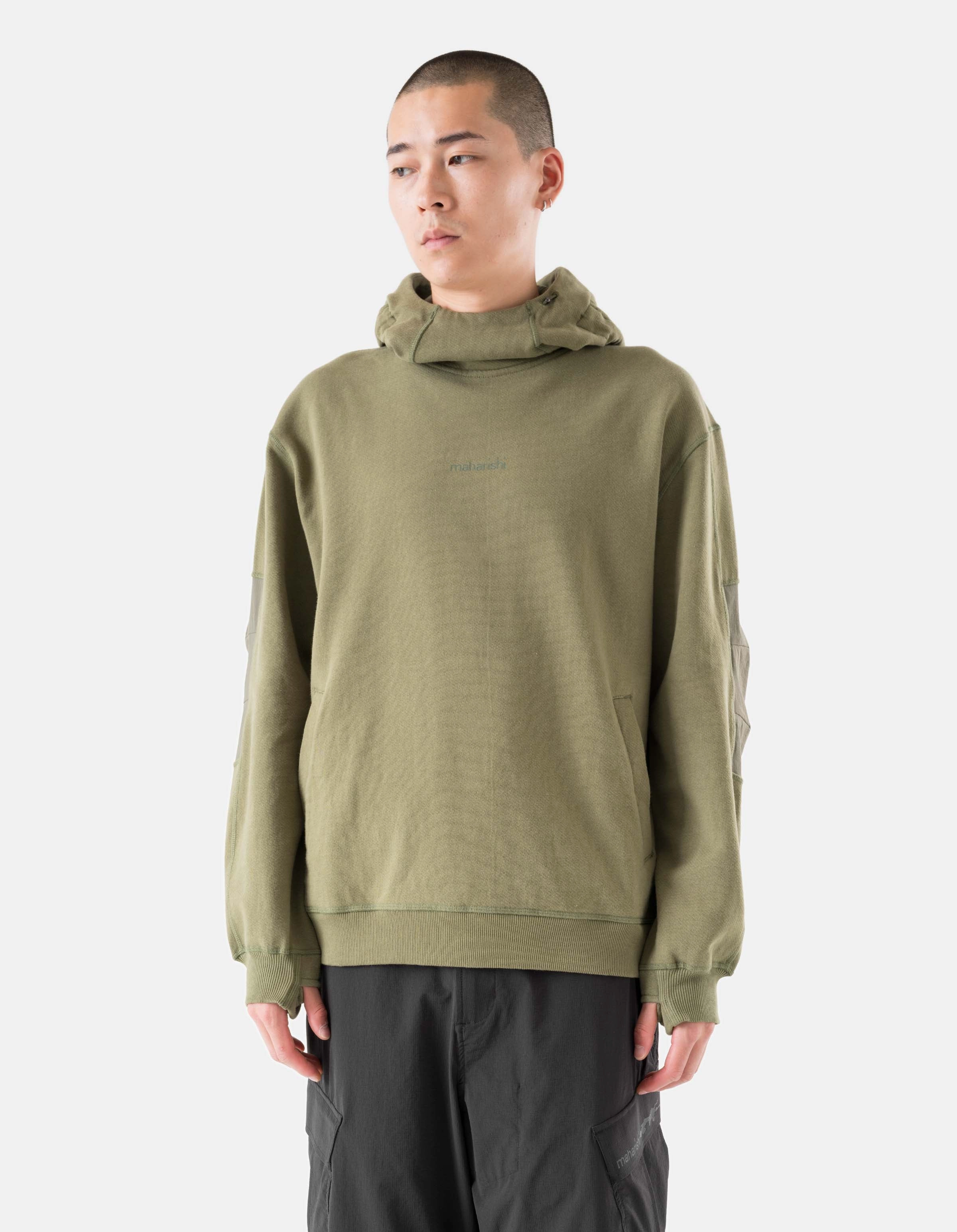 slim fit 6208 Maha Reflective Hooded Sweat Olive OG-107F