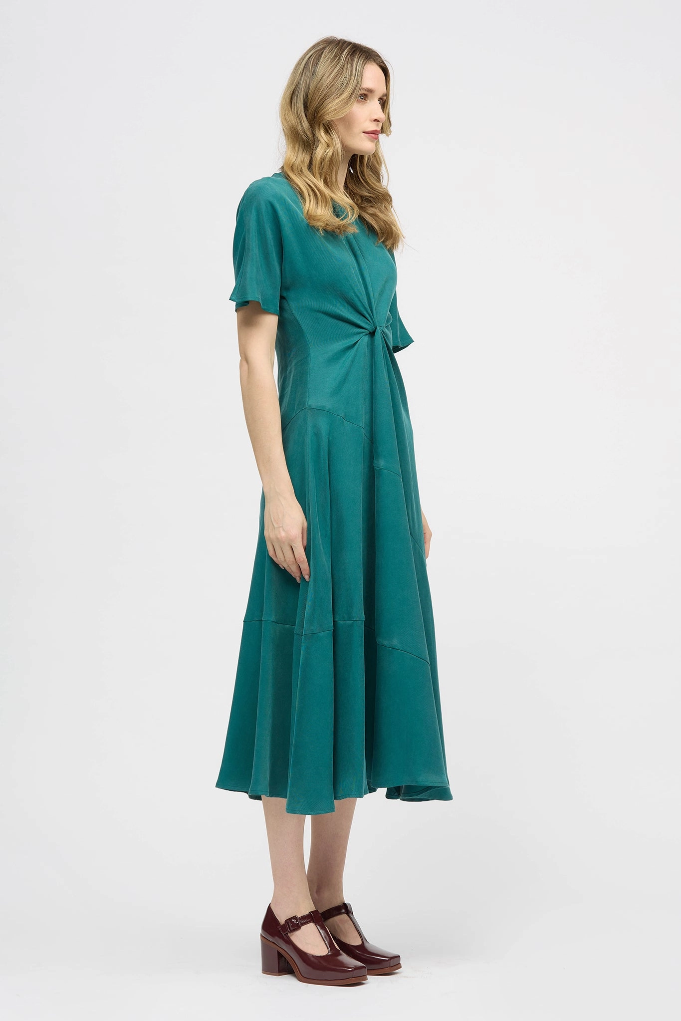 MoistureWickingTechnology Bohemian-Style Heden Midi Dress Sea Green