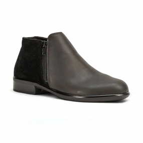 Rough Ground Dressy look Helm Bootie (26030) - Black Croc Leather